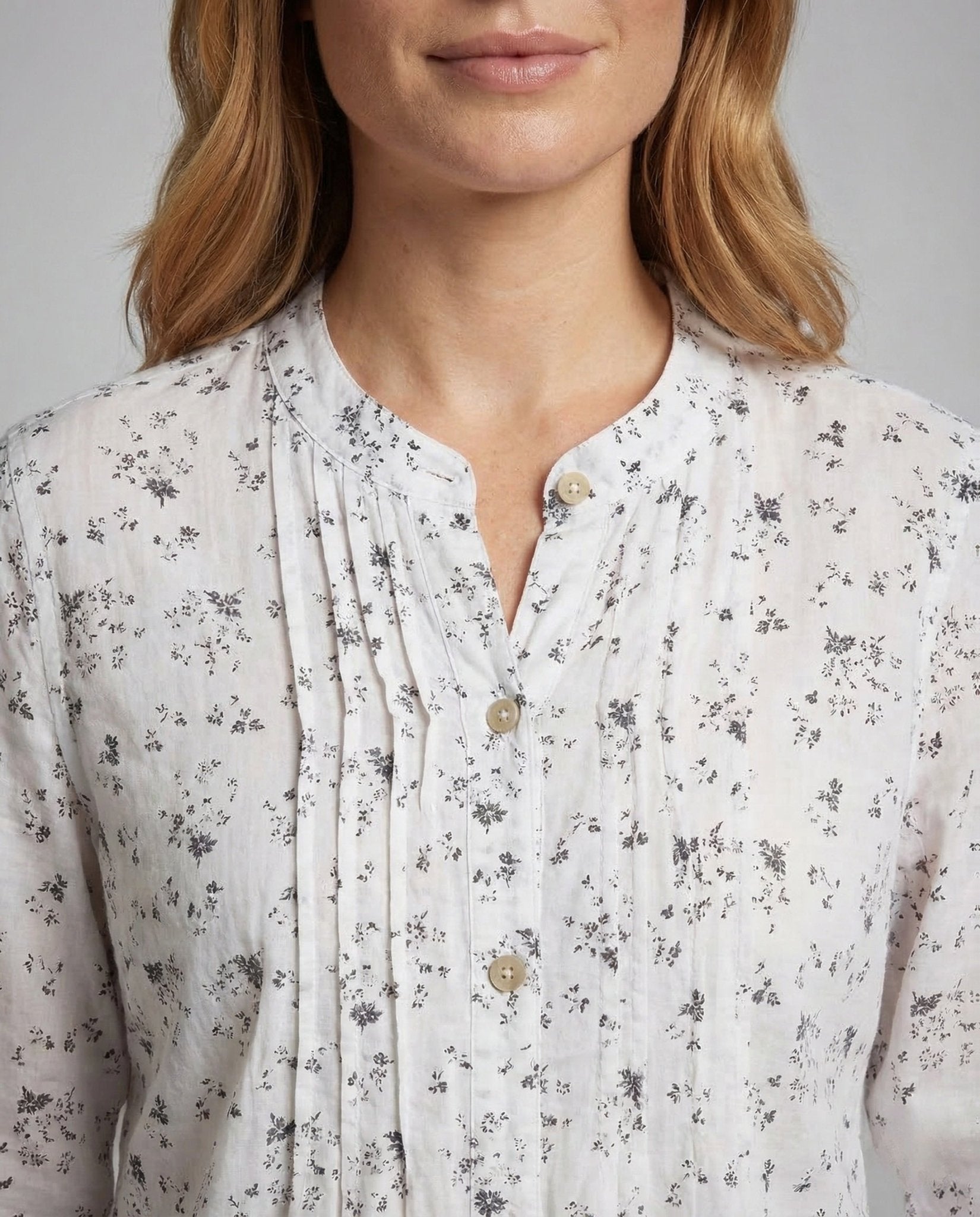 Ladies Long Blouse Stand Collar Oversize - Chichicherry