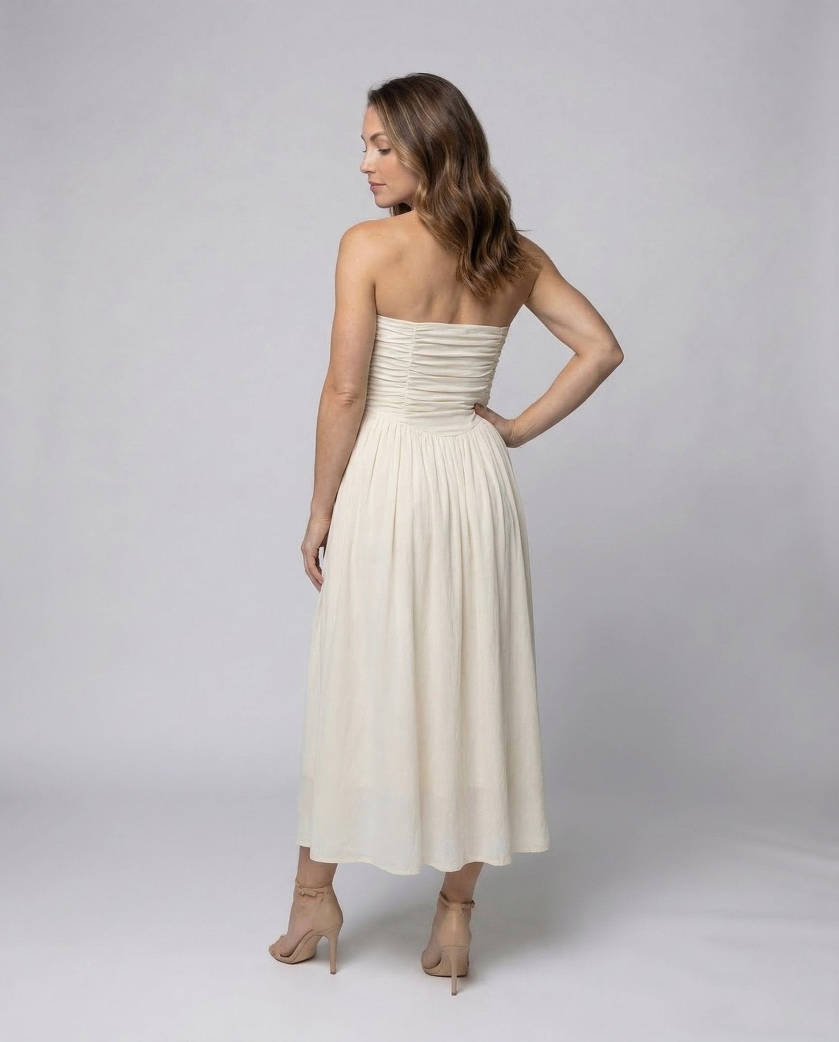 Ladies Maxi Dress Bustier Spaghetti Straps - Chichicherry