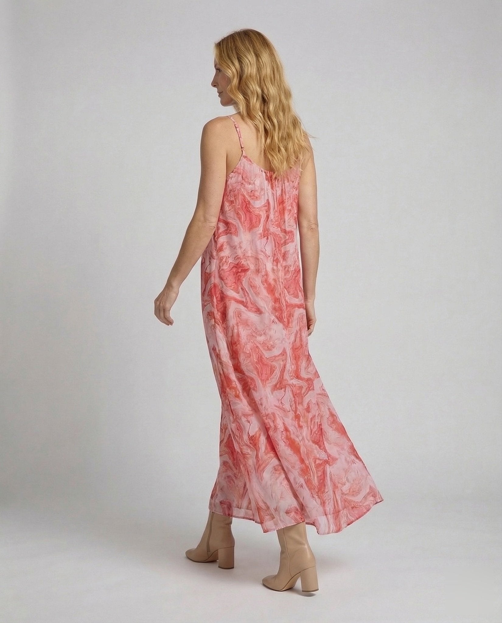 Ladies Maxi Dress in Watercolor Look - Chichicherry