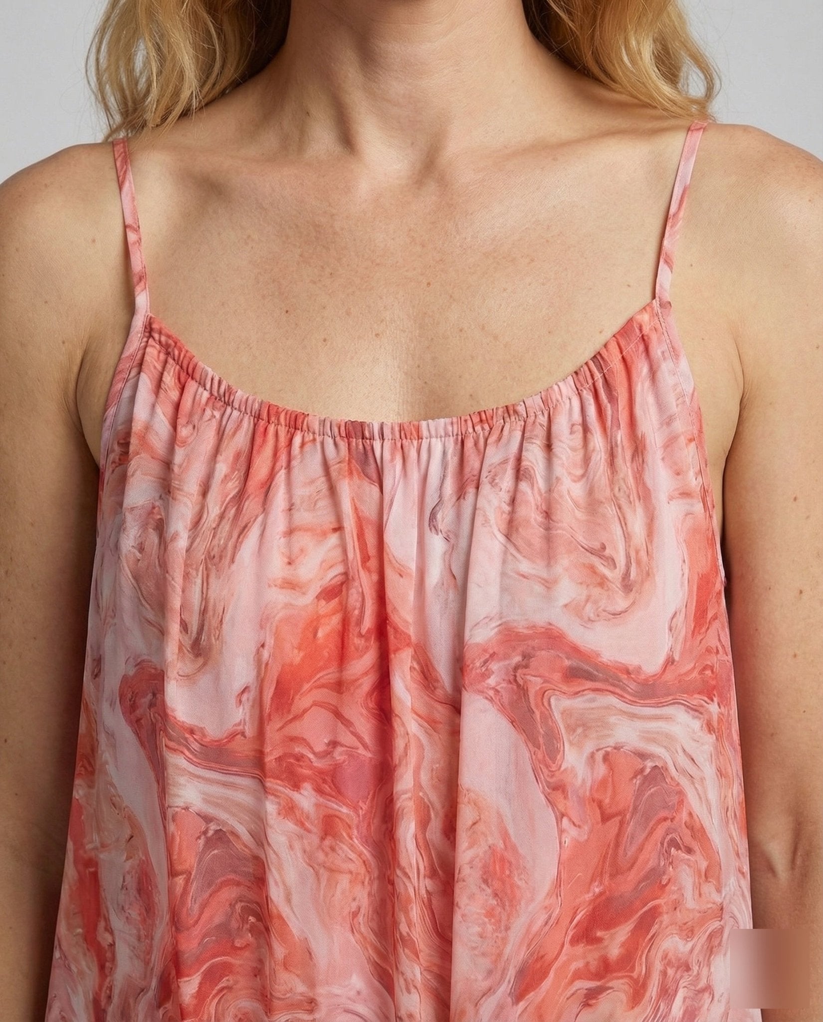 Ladies Maxi Dress in Watercolor Look - Chichicherry