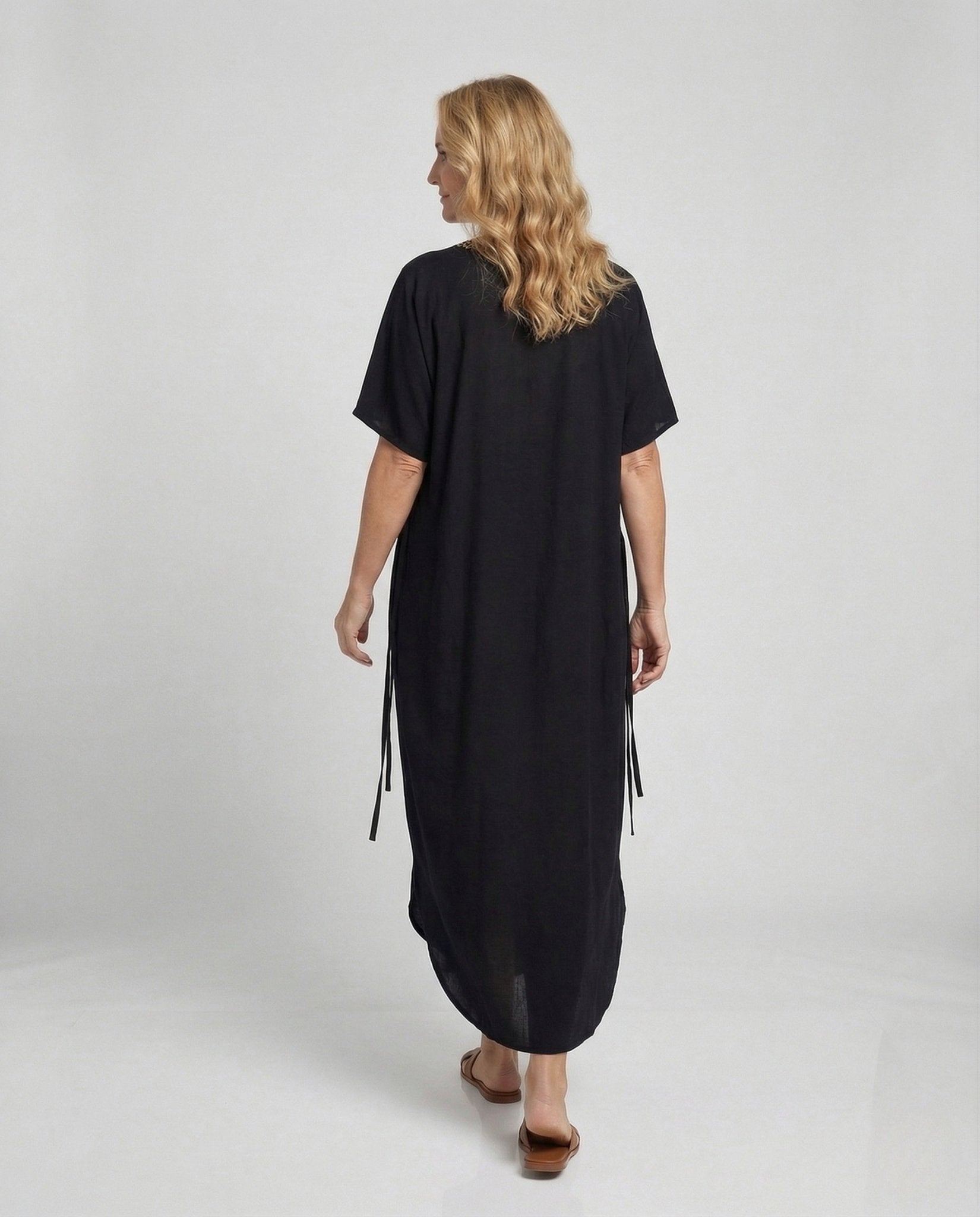 Ladies Maxi Dress Kaftan Embroidered - Chichicherry