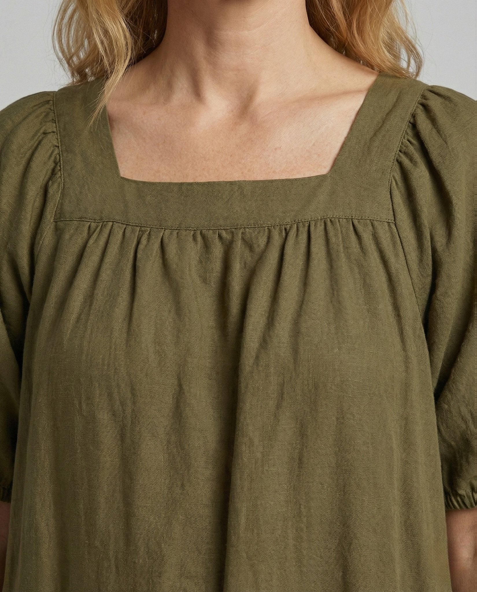 Ladies Maxi Dress with Square Neckline - Chichicherry