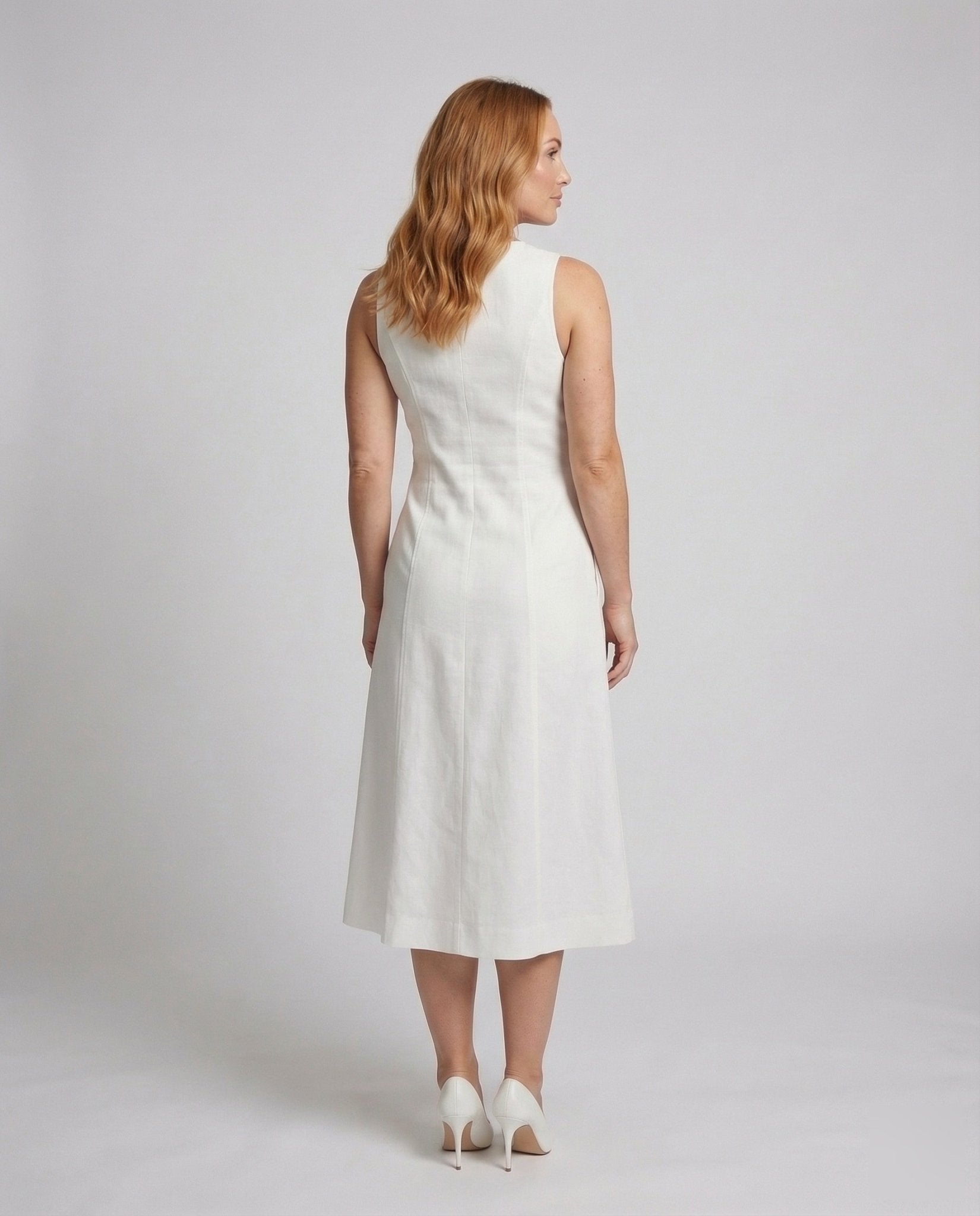 Ladies Midi Dress Slit Fitted - Chichicherry