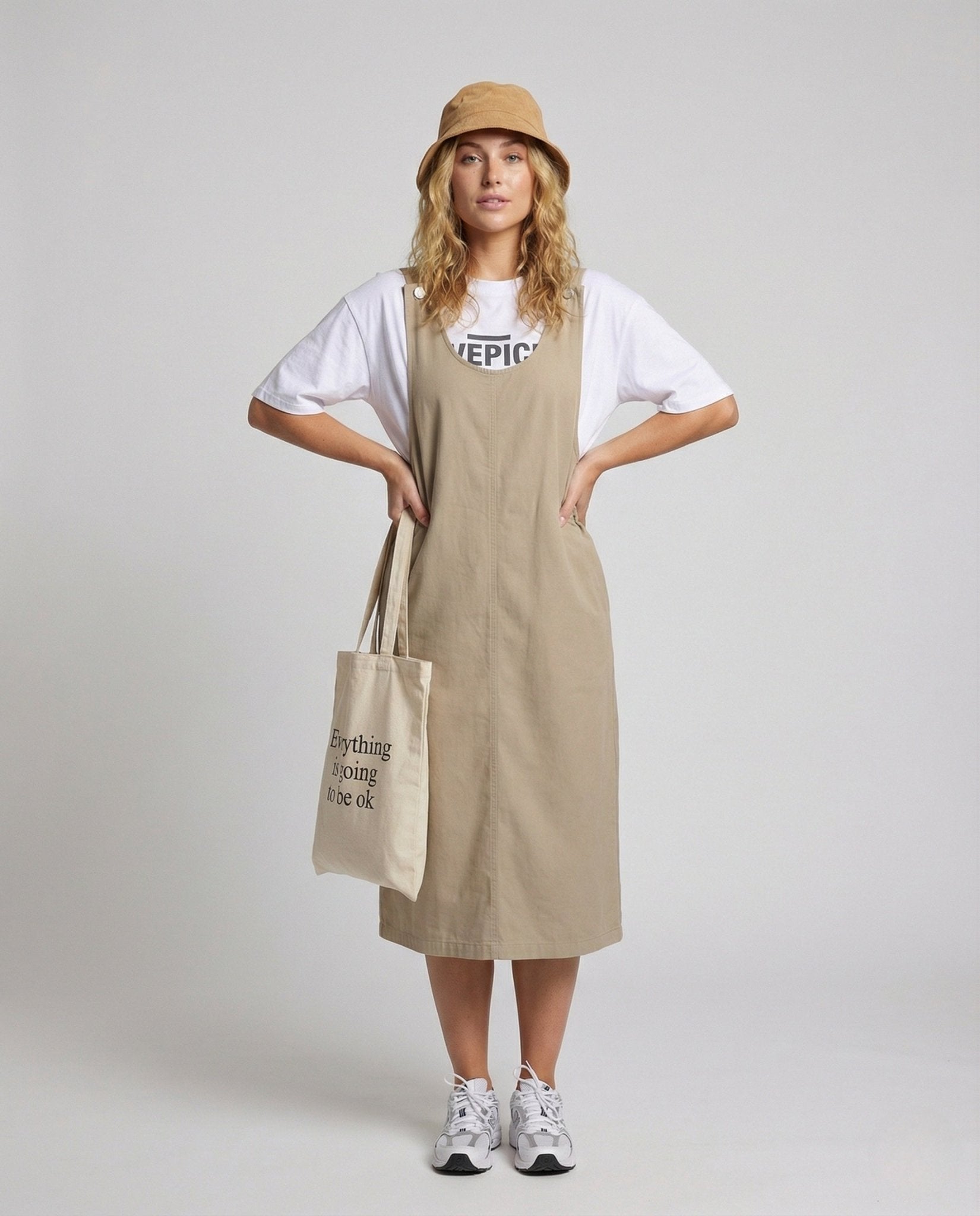 Ladies Minimalist Strap Midi Dress - Chichicherry