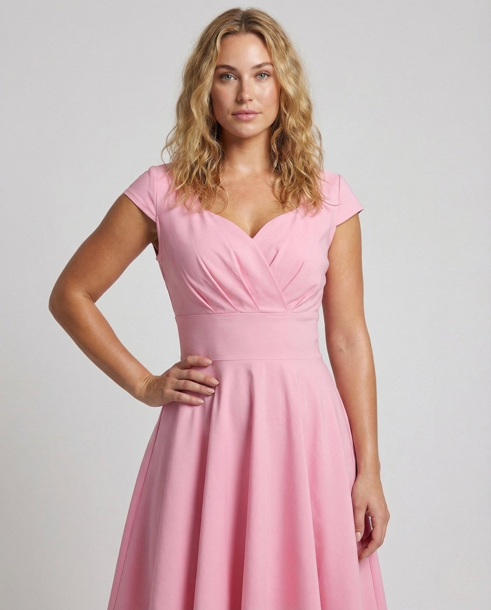 Ladies Retro Swing Dress with Circle Skirt - Chichicherry