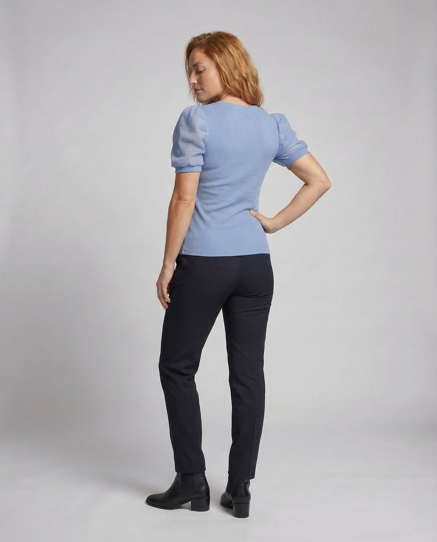 Ladies Ribbed Top Heart Neckline - Chichicherry