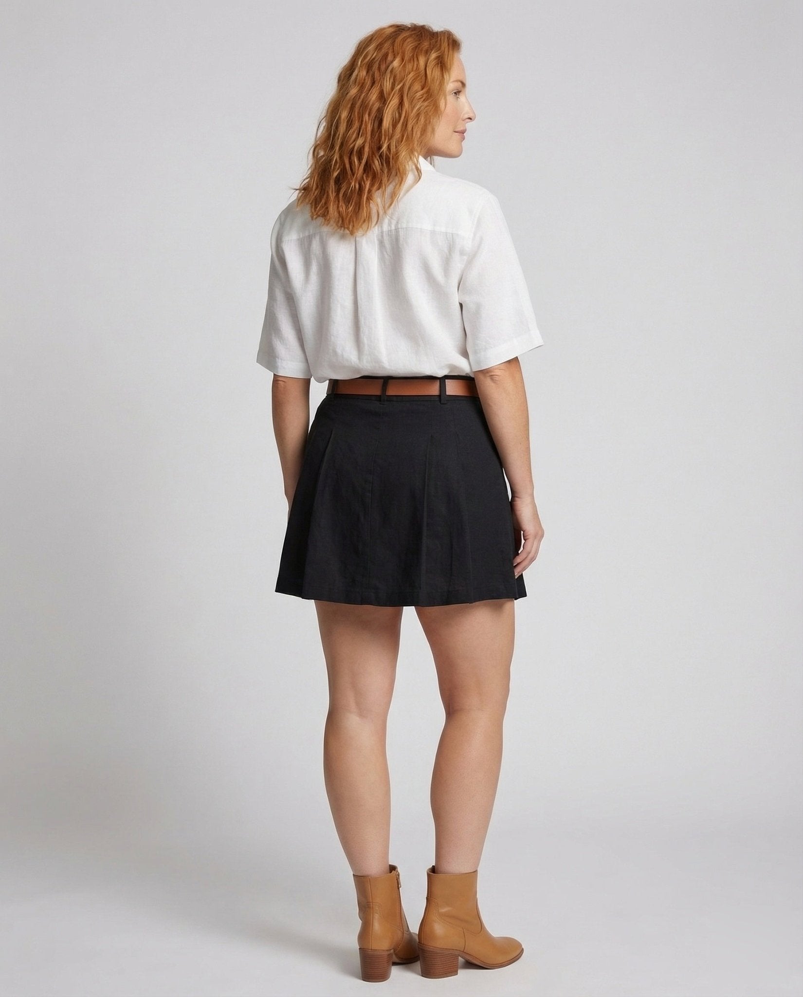 Ladies Short Sleeve Shirt Blouse made of Cotton Blend - Chichicherry