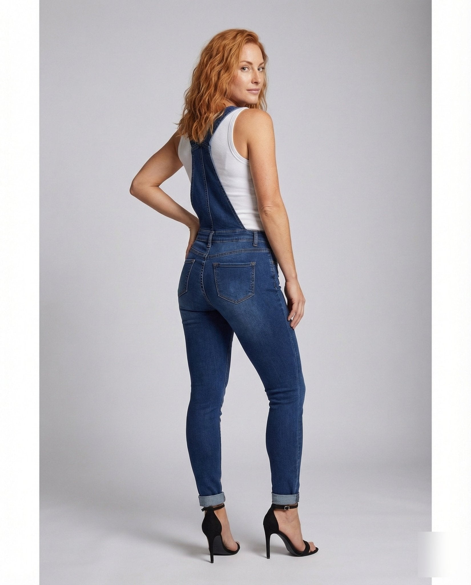 Ladies Slim Denim Overalls - Chichicherry