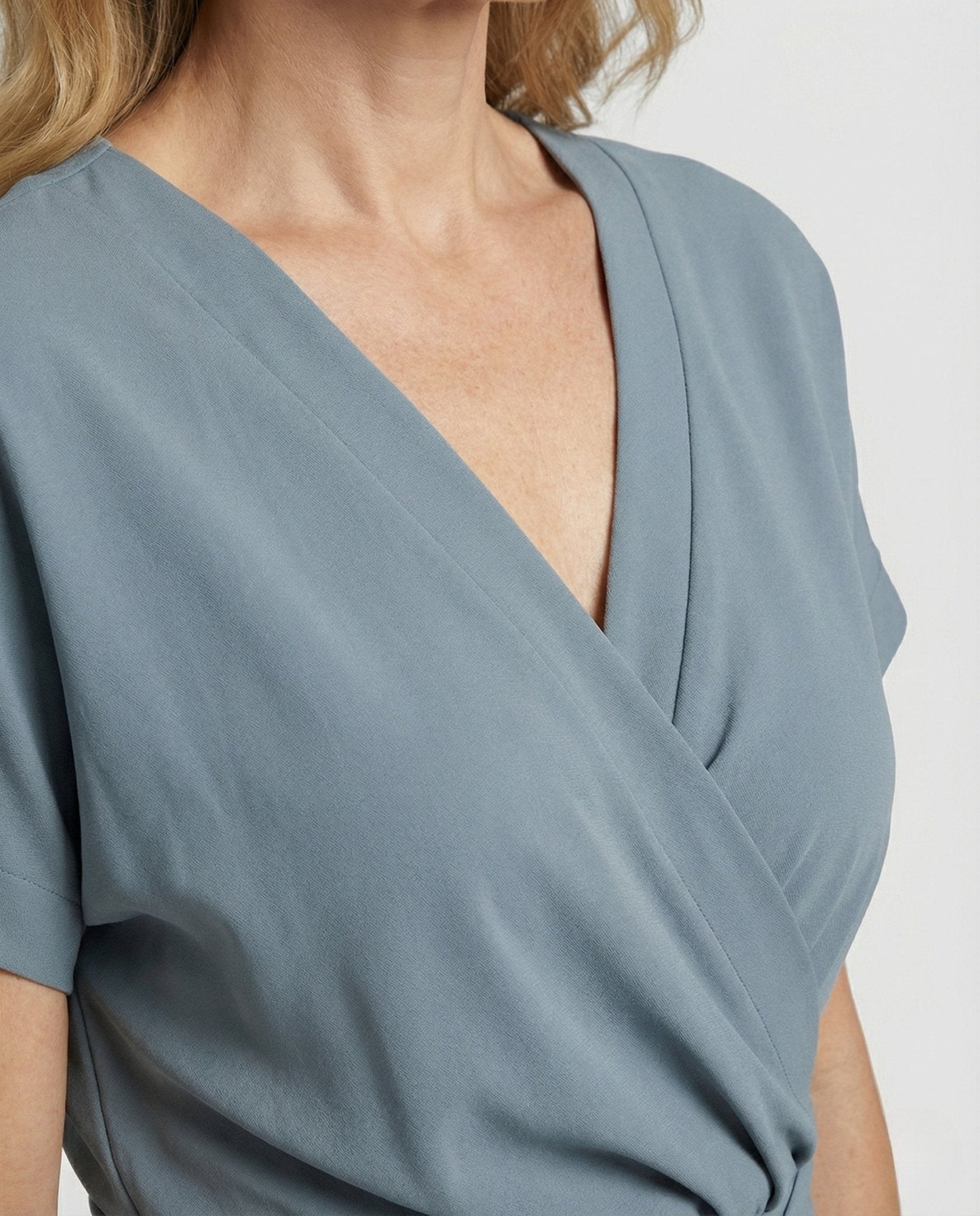 Ladies summer overall with wrap top and wide leg - Chichicherry