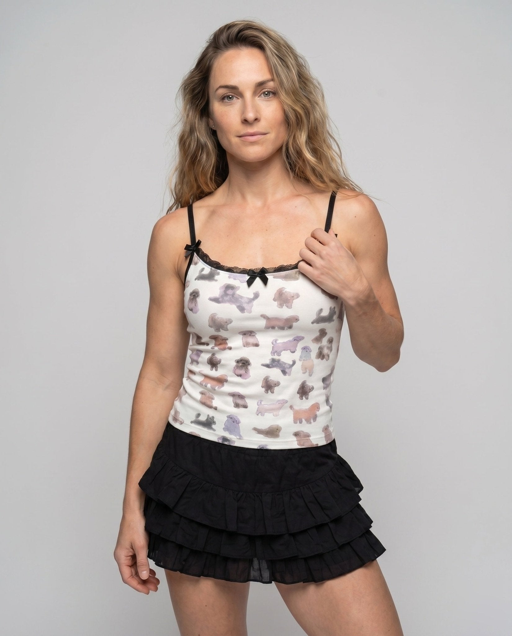Ladies' tank top with cute animal motif and high comfort - Chichicherry