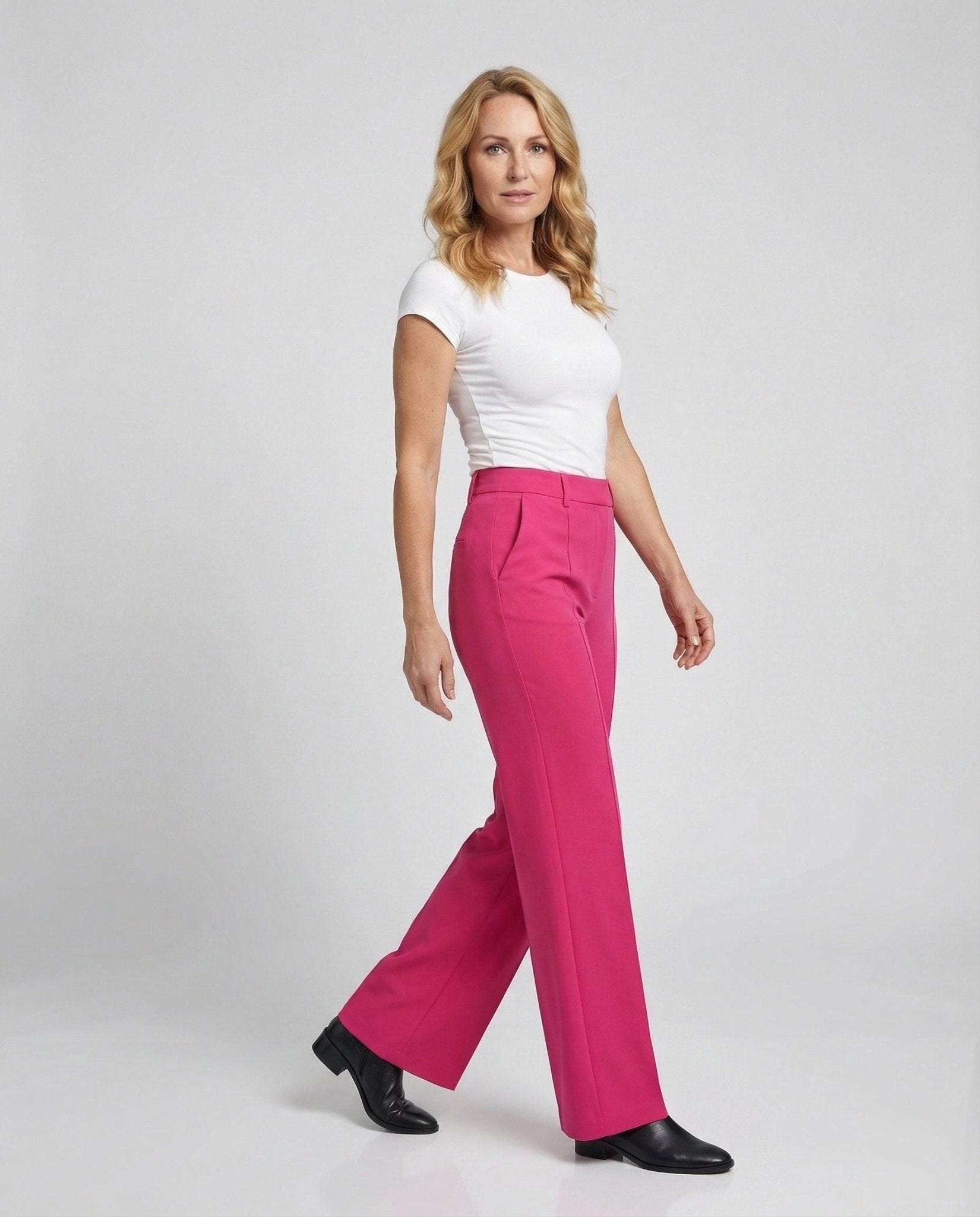 Leisure Wear Women's Fabric Trousers Wide Elegant - Chichicherry