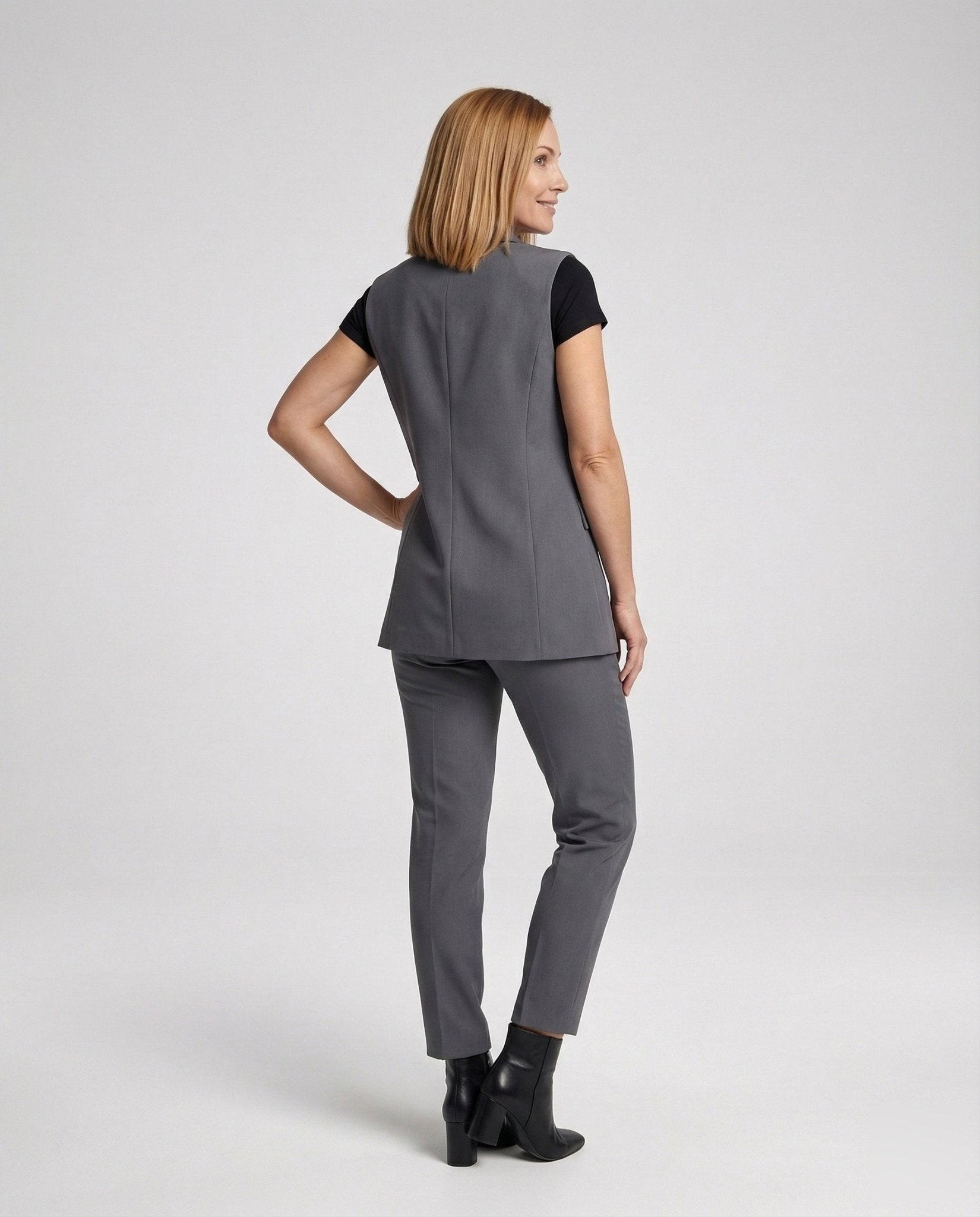 Long vest double-breasted suit style women's - Chichicherry