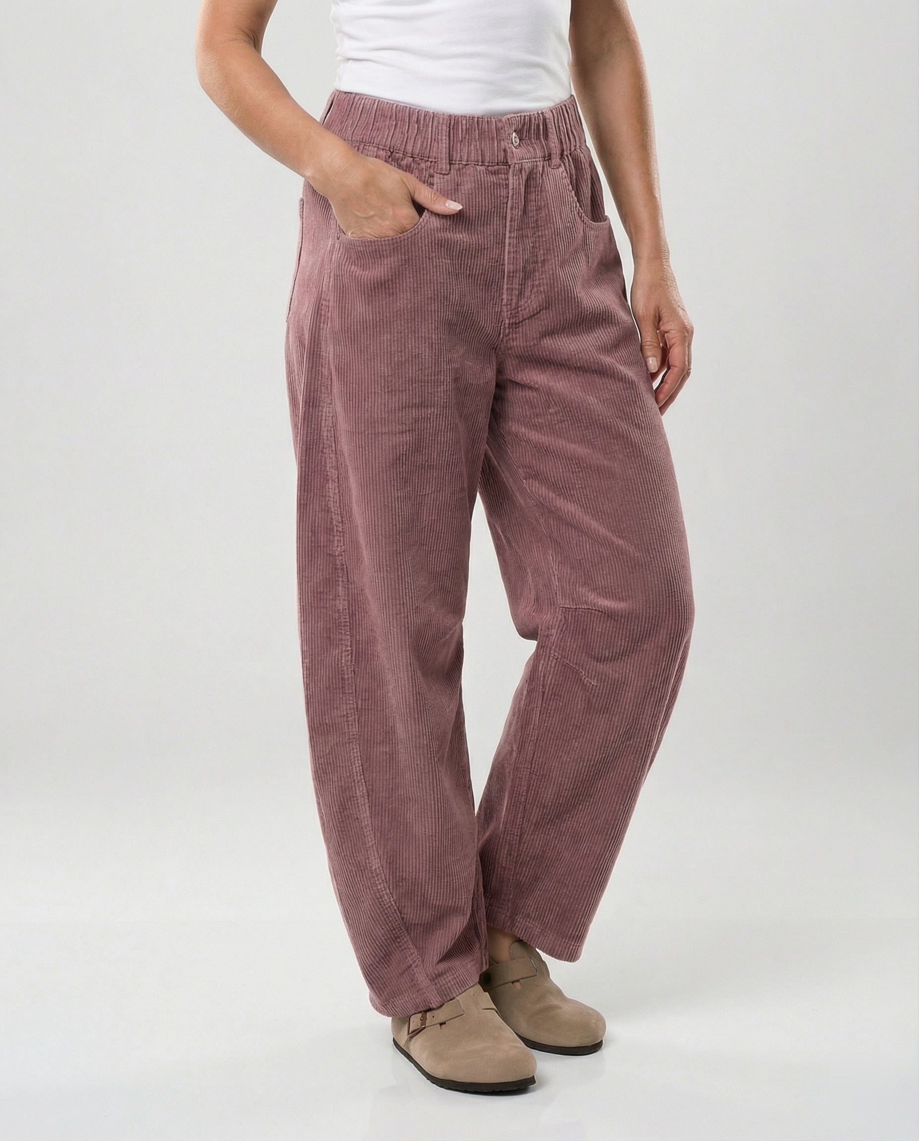 Ladies corduroy pants ladies wide high waist