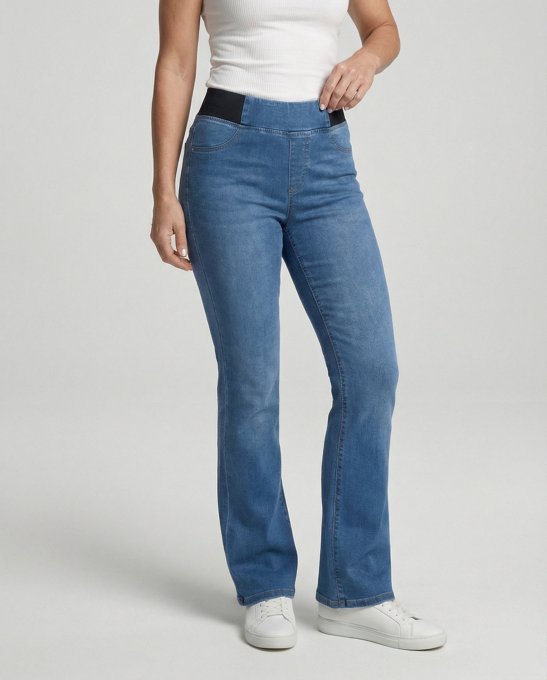 Women's Flared Jeans High Waist with Comfort Waistband