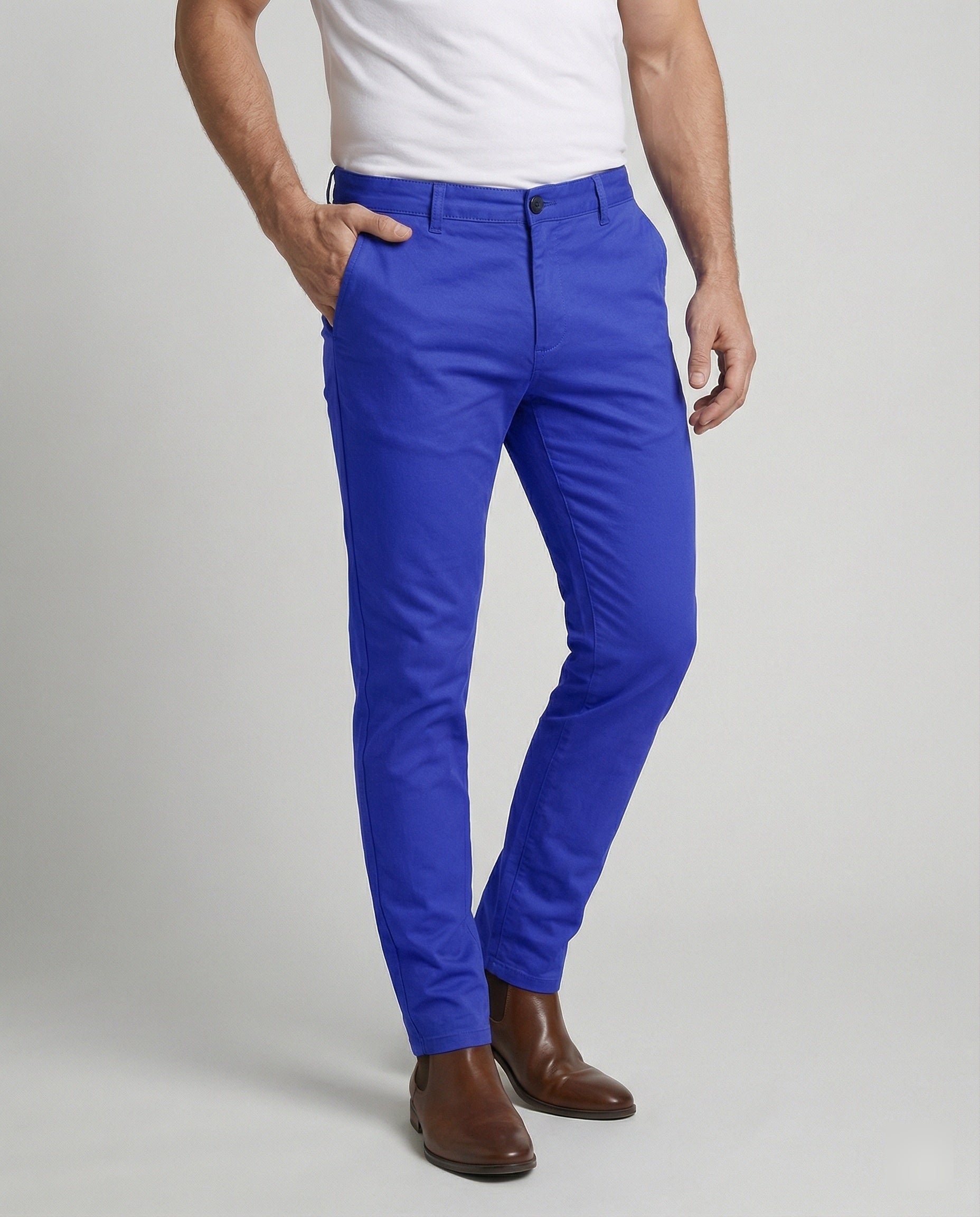 Men's Slim Fit Casual Pants Elastic