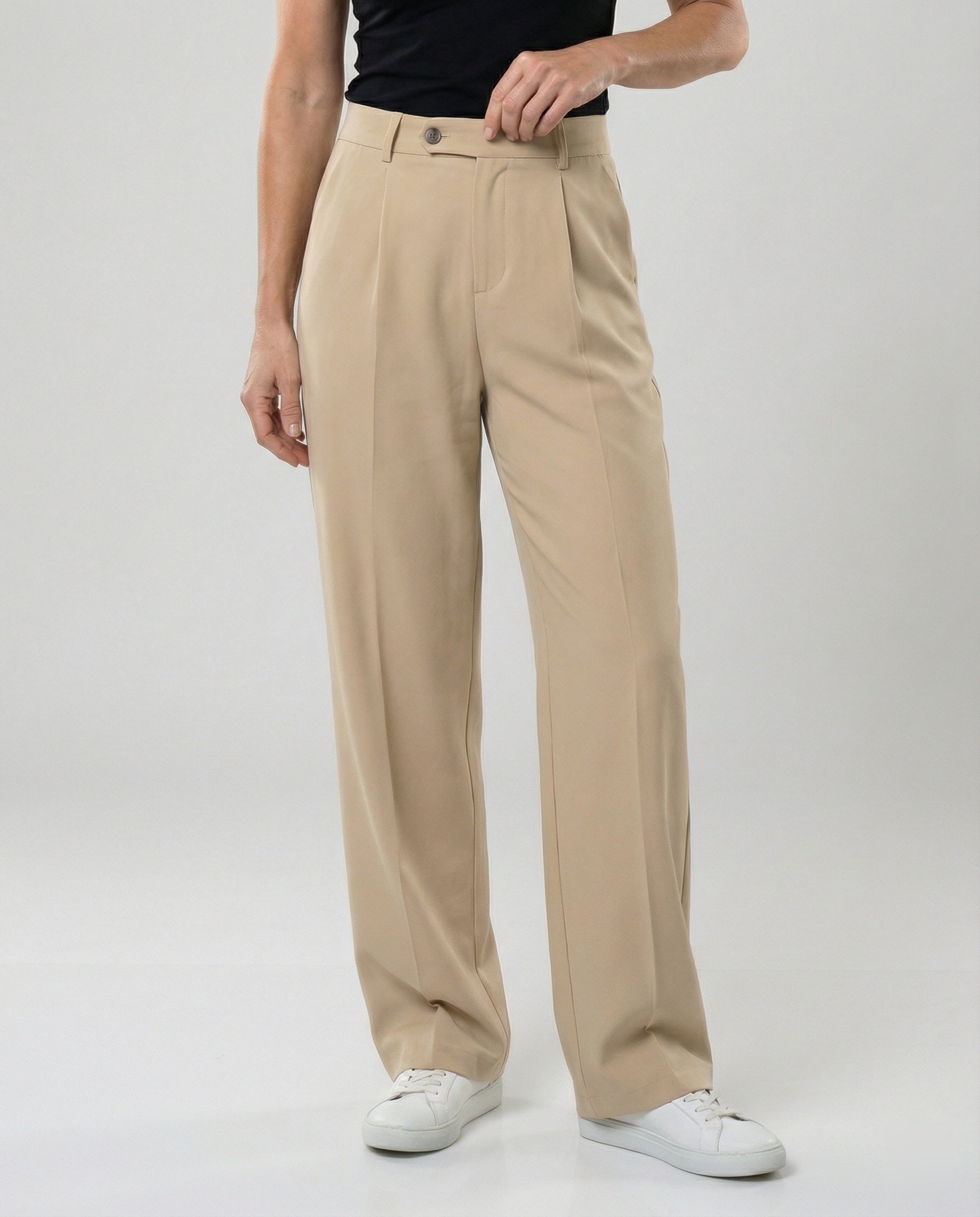 Leisure clothing women's pleated pants wide