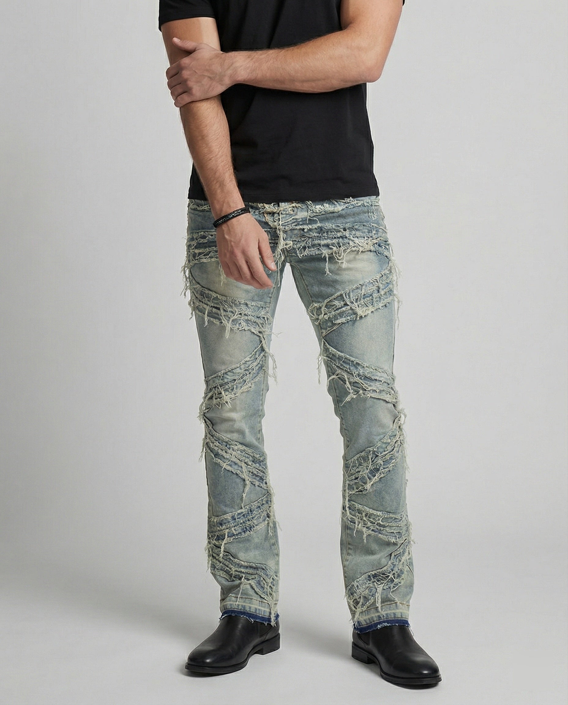 Men's Jeans Destroyed Look Straight