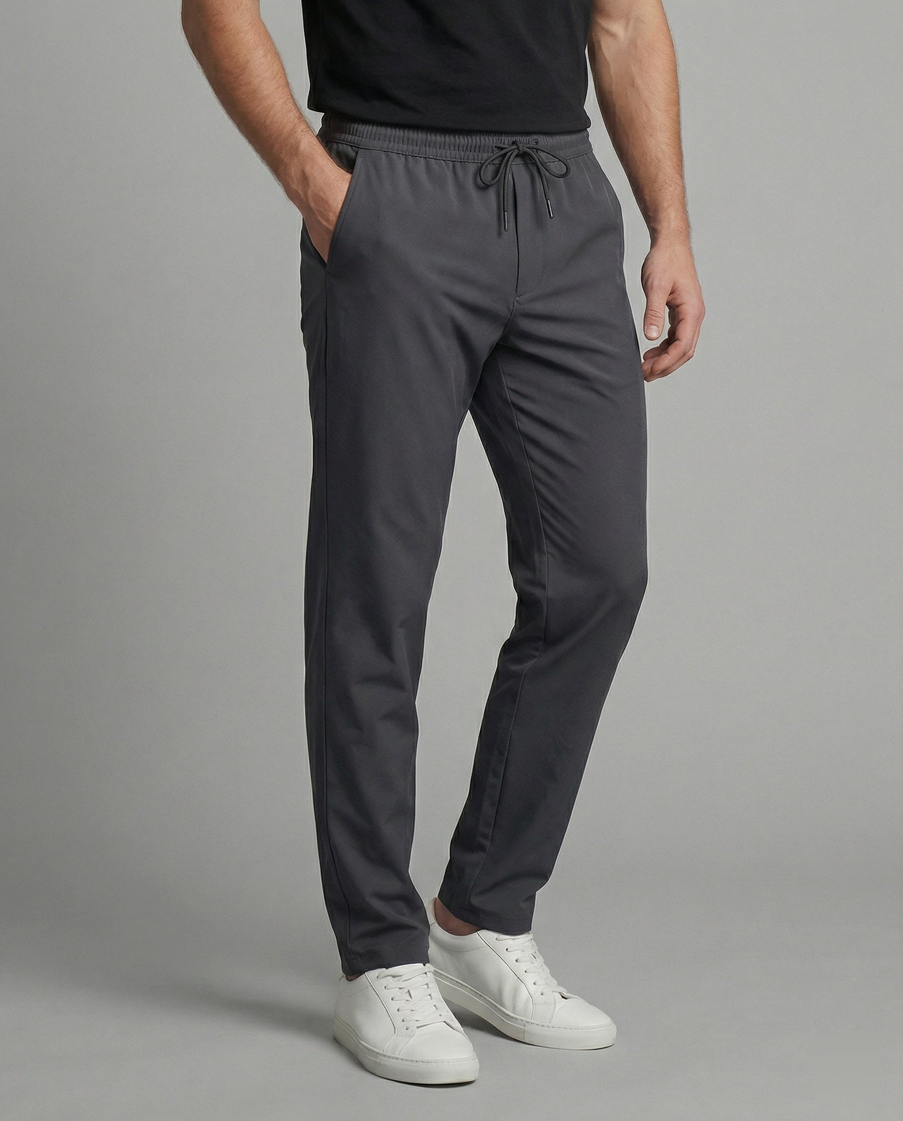 Men's Chino Pants Elastic with Drawstring