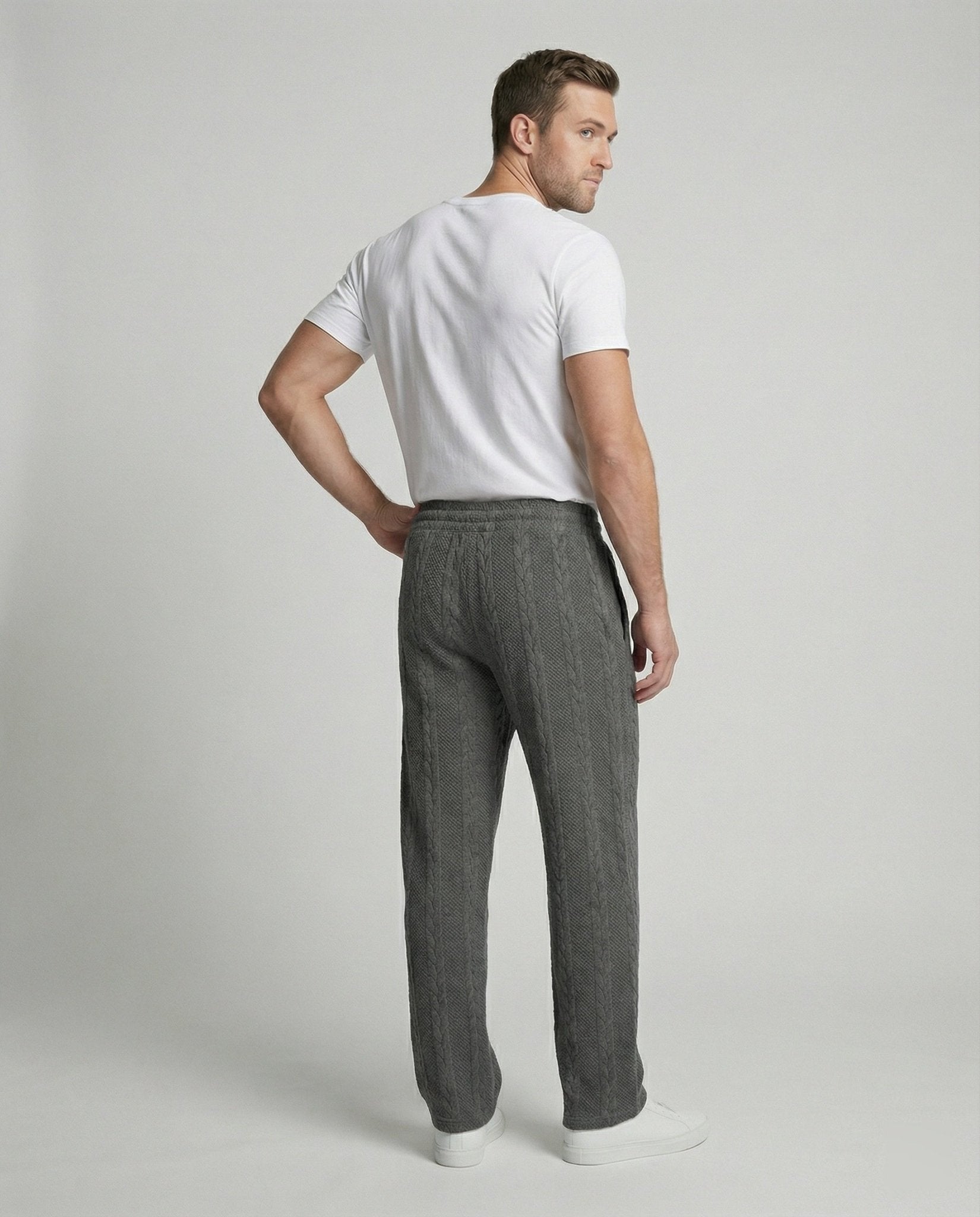 Men's casual pants with elastic waistband - Chichicherry