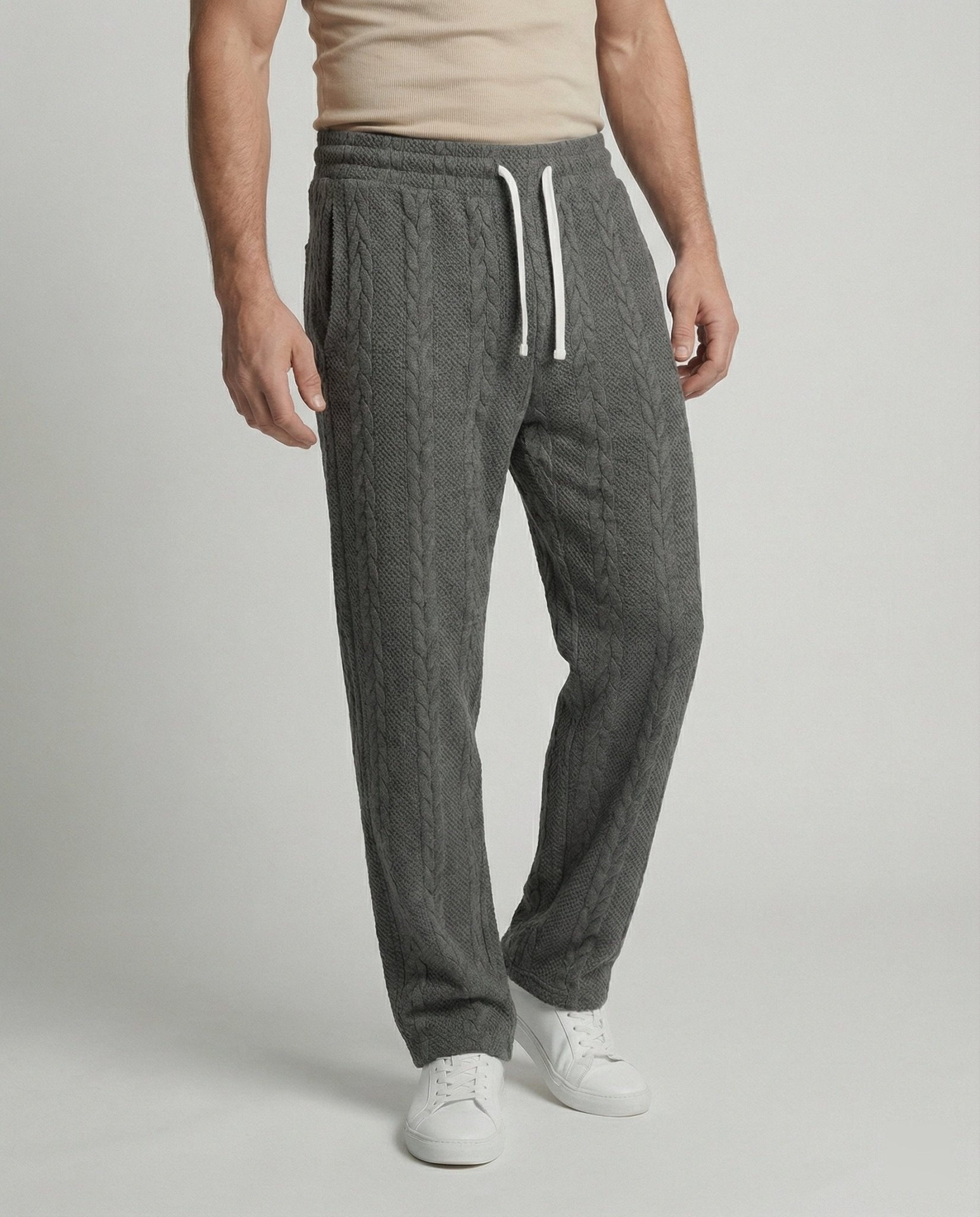 Men's casual pants with elastic waistband - Chichicherry