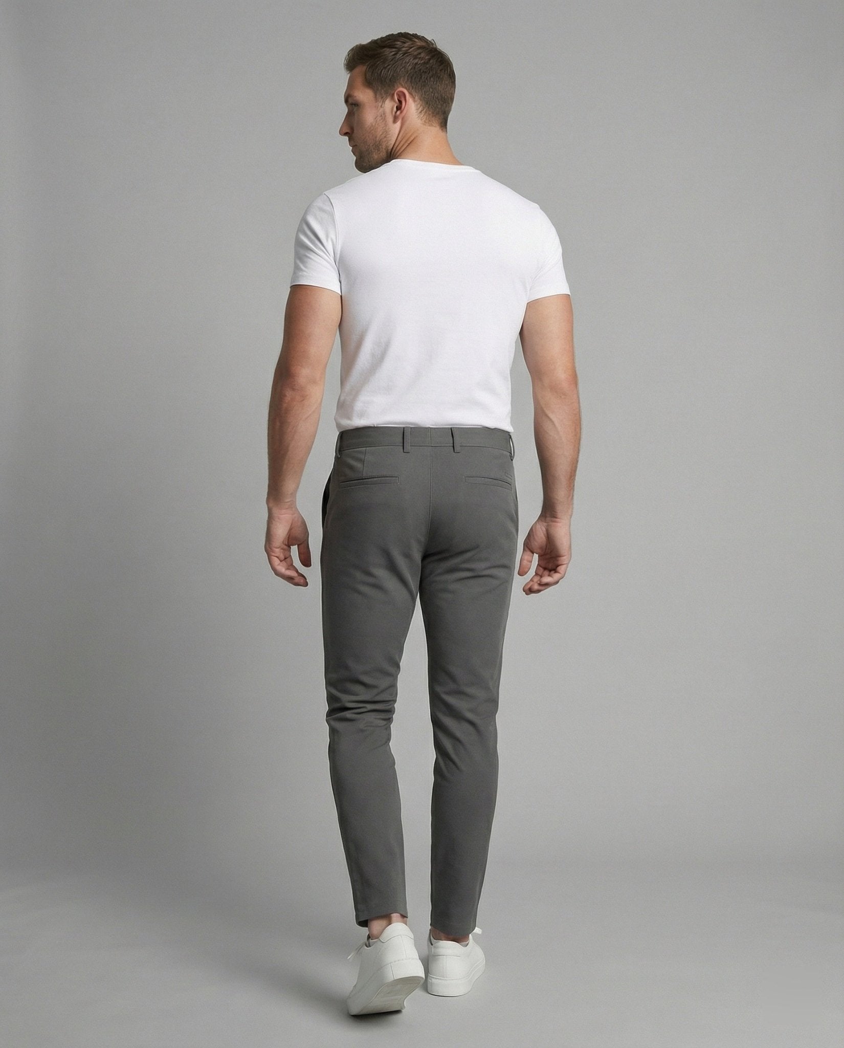 Men's Chino Pants Slim Fit Elastic - Chichicherry