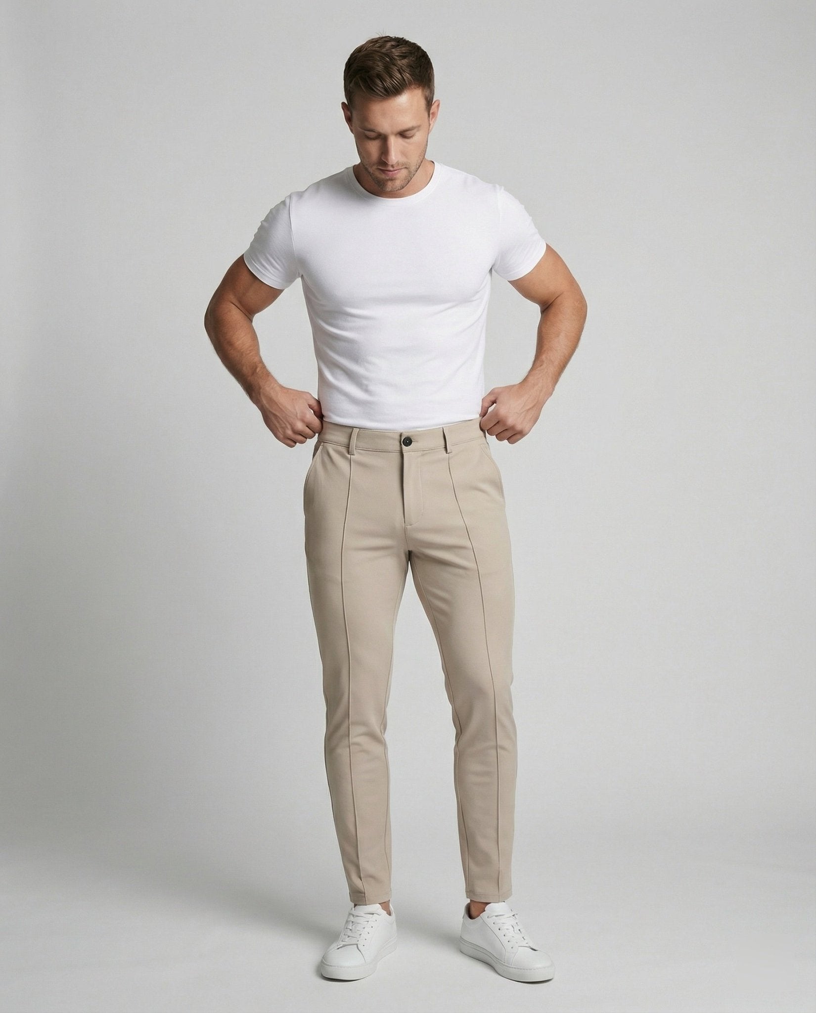 Men's Chino Pants Slim Fit with Stretch - Chichicherry
