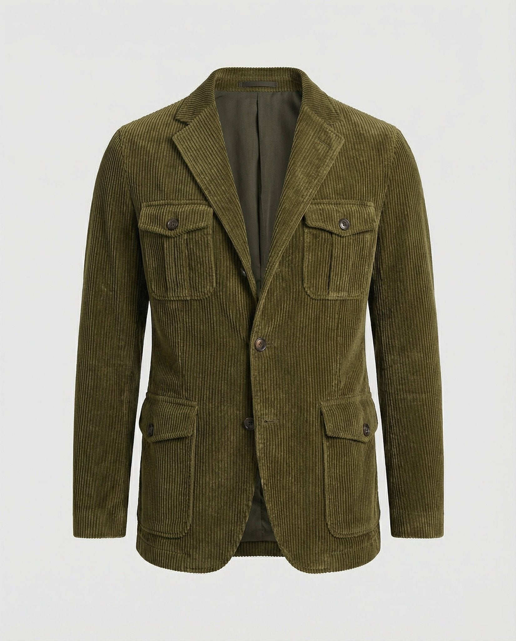 Men's cord jacket with multifunctional pockets and modern cut - Chichicherry