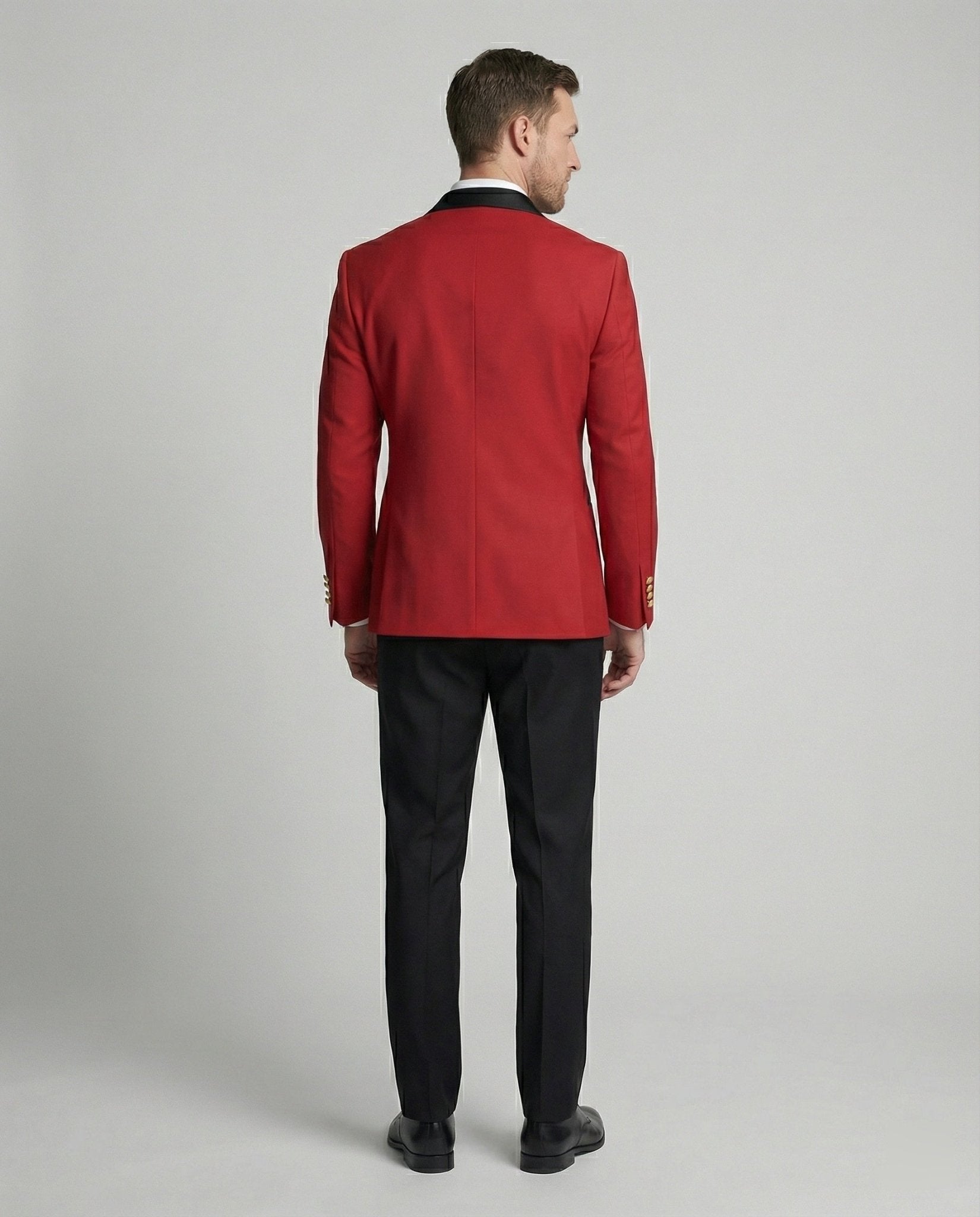 Men's Double-Breasted Blazer – elegant blazer for men with gold buttons - Chichicherry