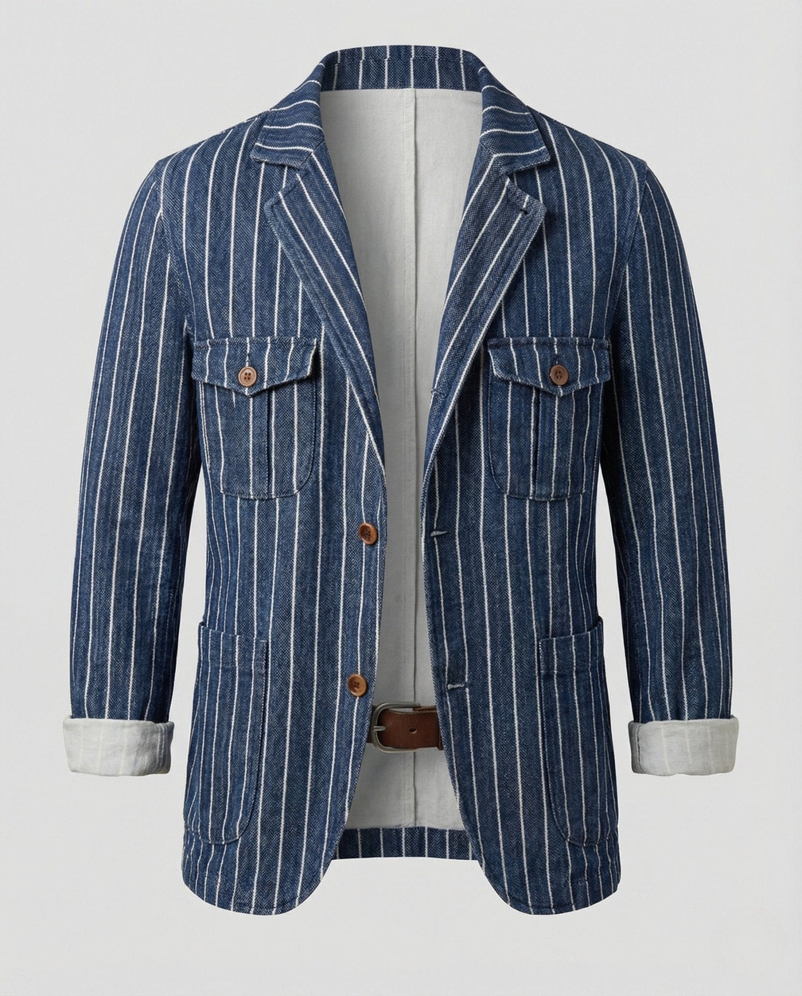 Men's fashionable cardigan with stripes - Chichicherry