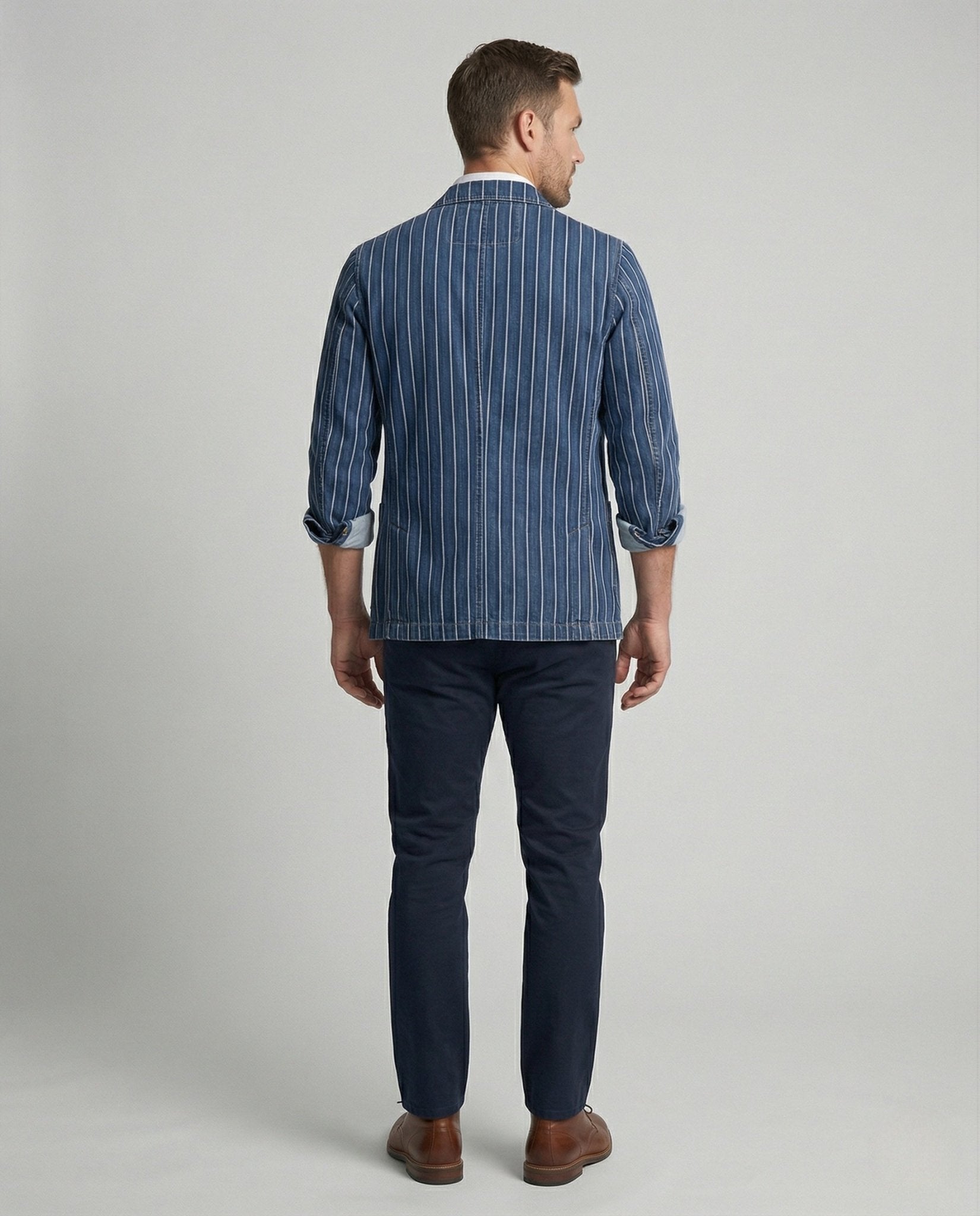 Men's fashionable cardigan with stripes - Chichicherry
