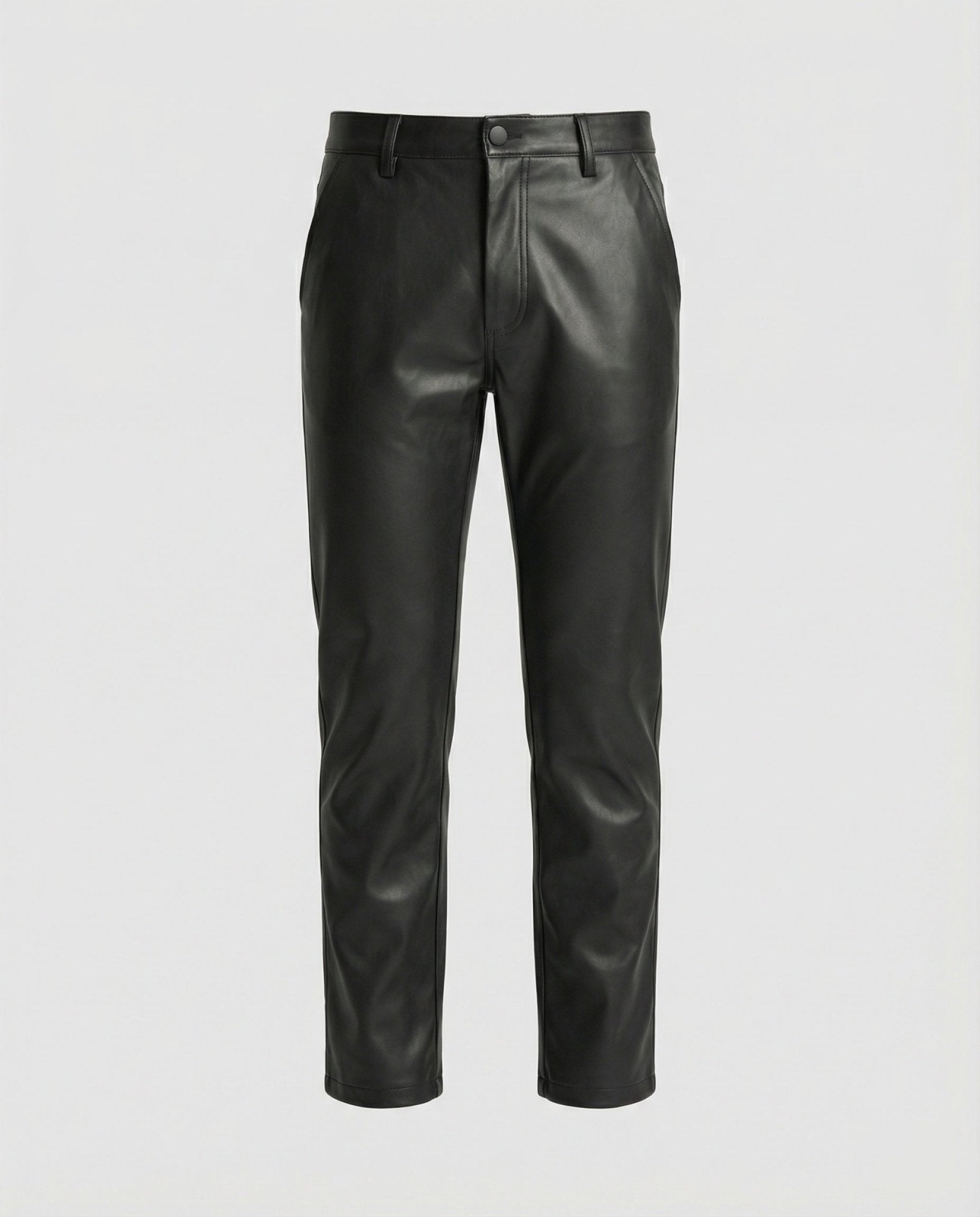 Men's Faux Leather Pants Slim Fit - Chichicherry
