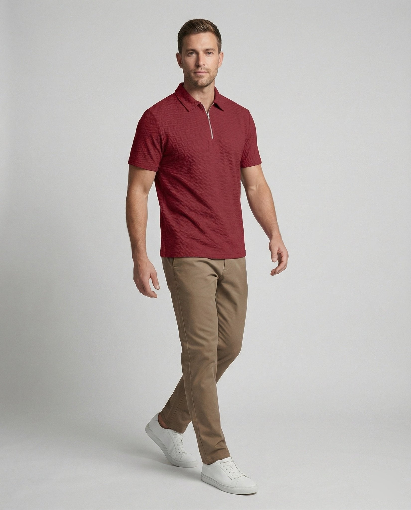 Men's polo shirt with zipper - Chichicherry