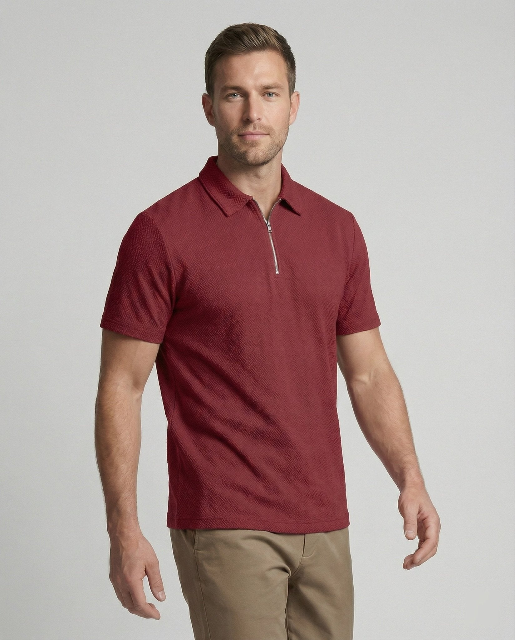 Men's polo shirt with zipper - Chichicherry