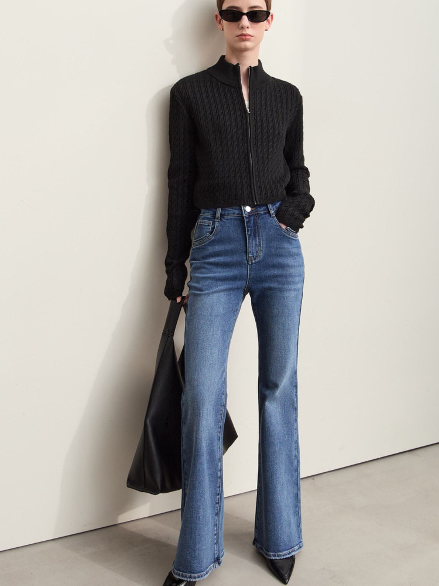 Micro Flare Jeans with High Waist