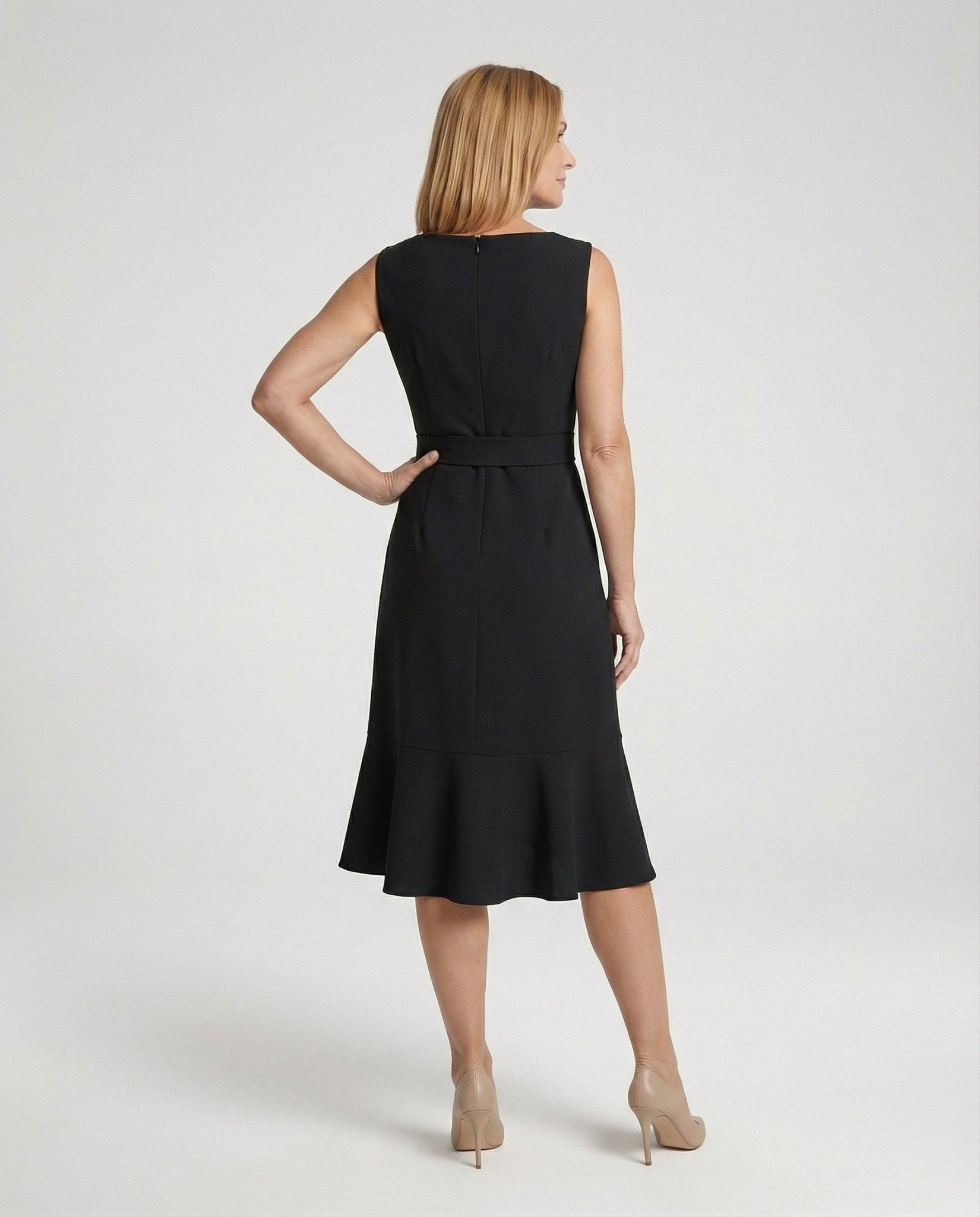 Midi dress women's sleeveless with ruffle - Chichicherry