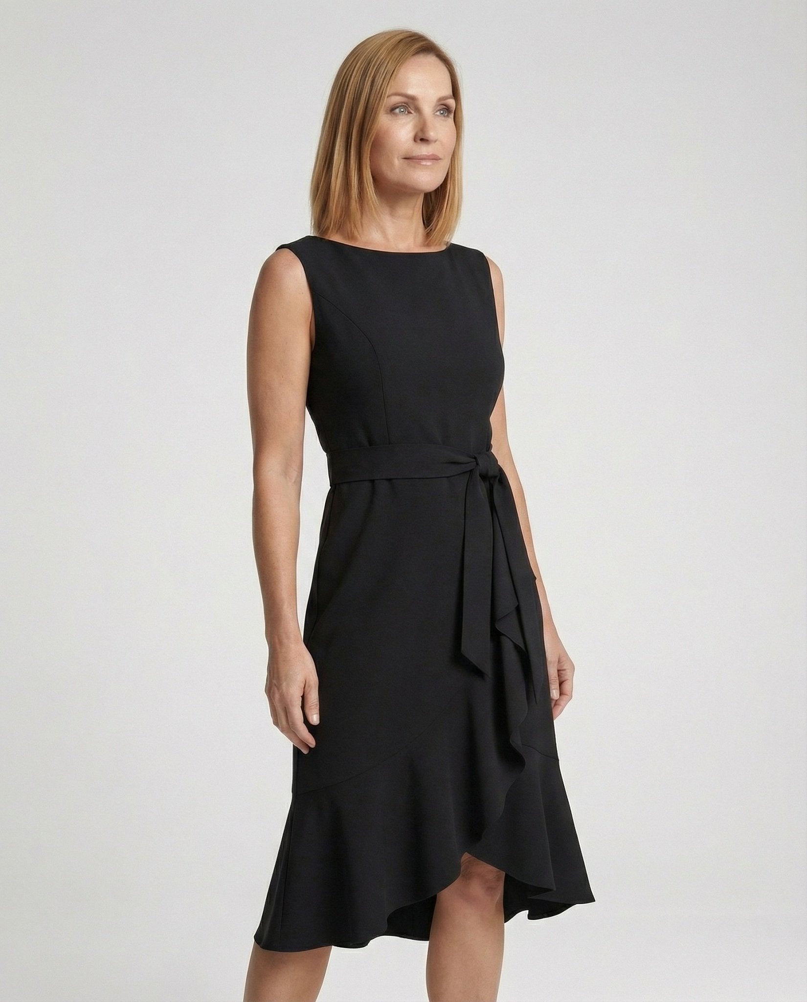 Midi dress women's sleeveless with ruffle - Chichicherry