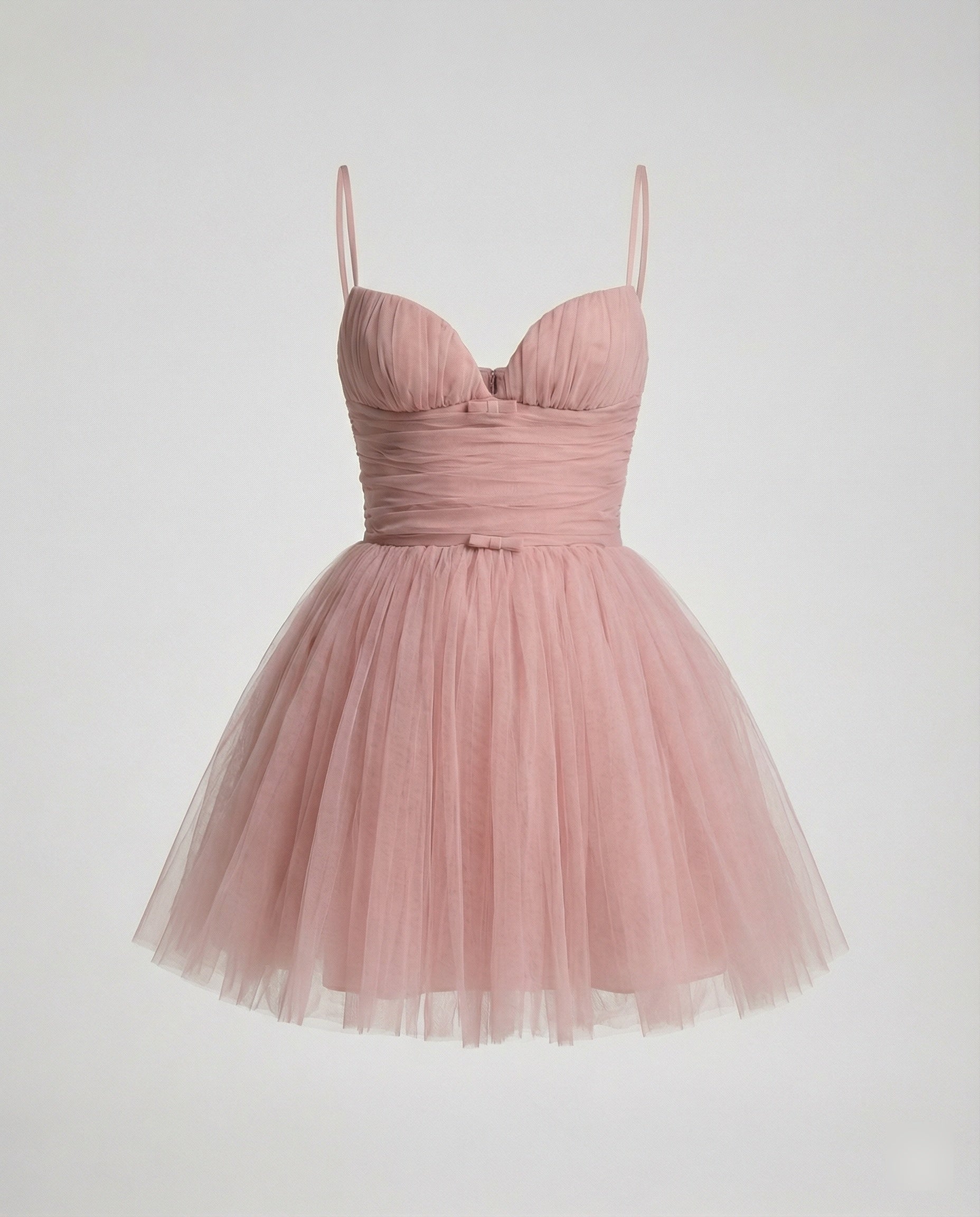 Women's Tulle Mini Dress with Heart Neckline