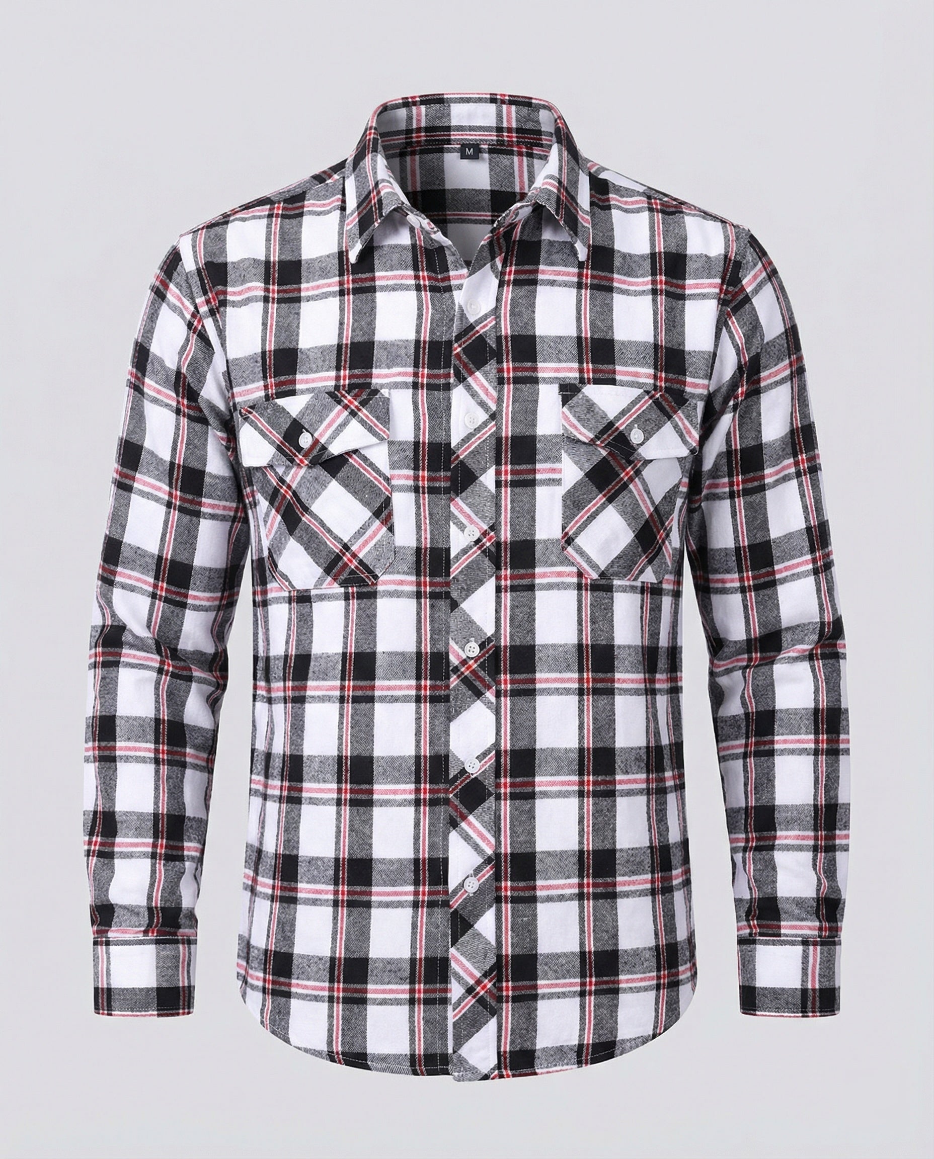 Men's Flannel Shirt Checked Casual