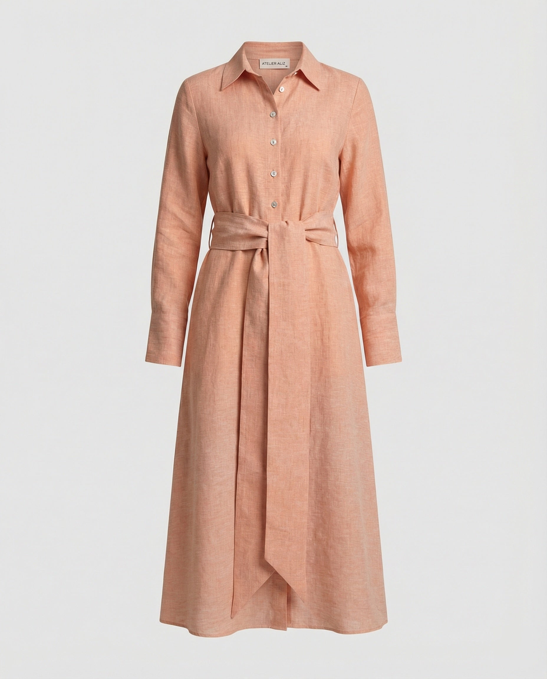 Linen casual dress women's shirt dress