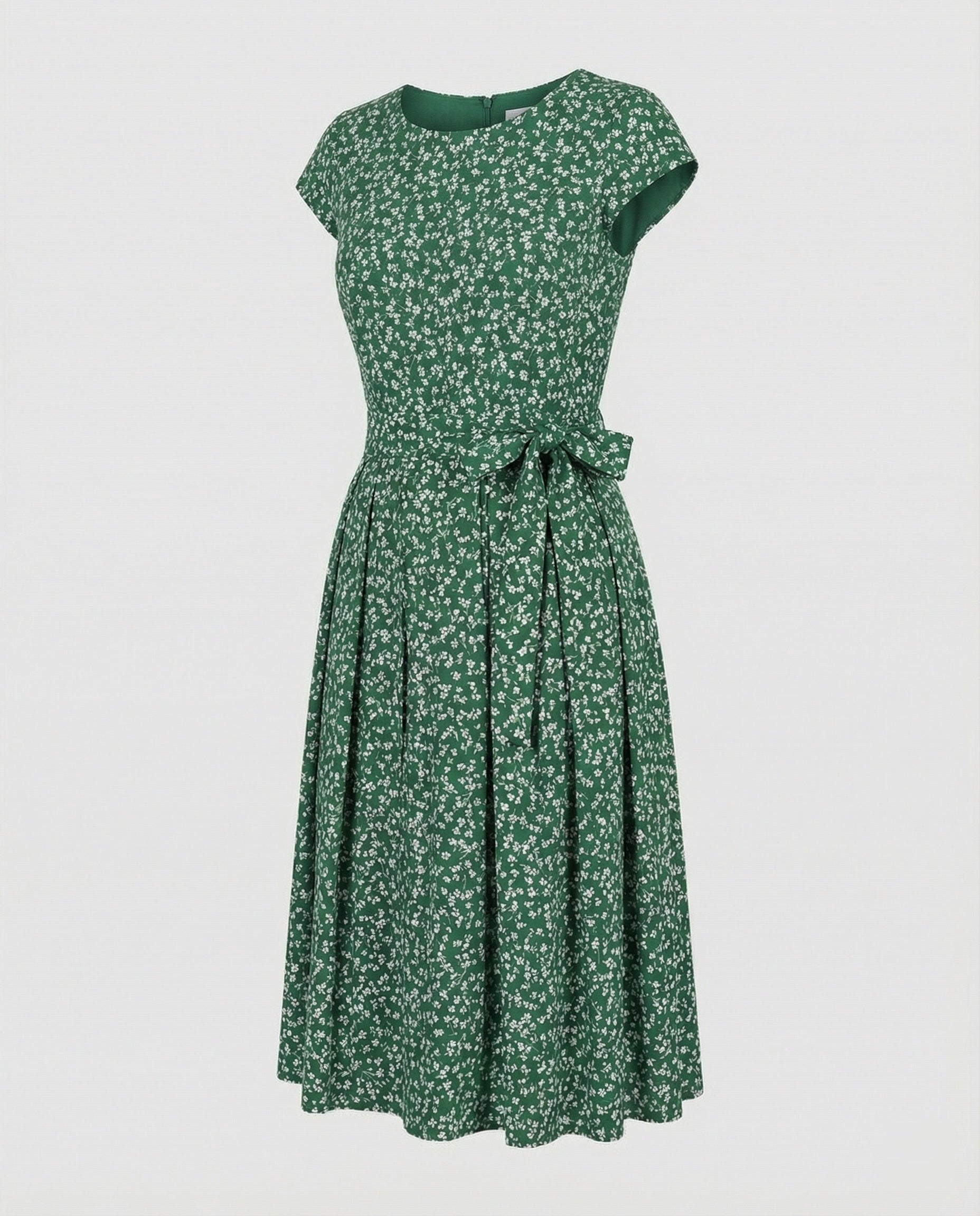 Women's midi dress with waist belt