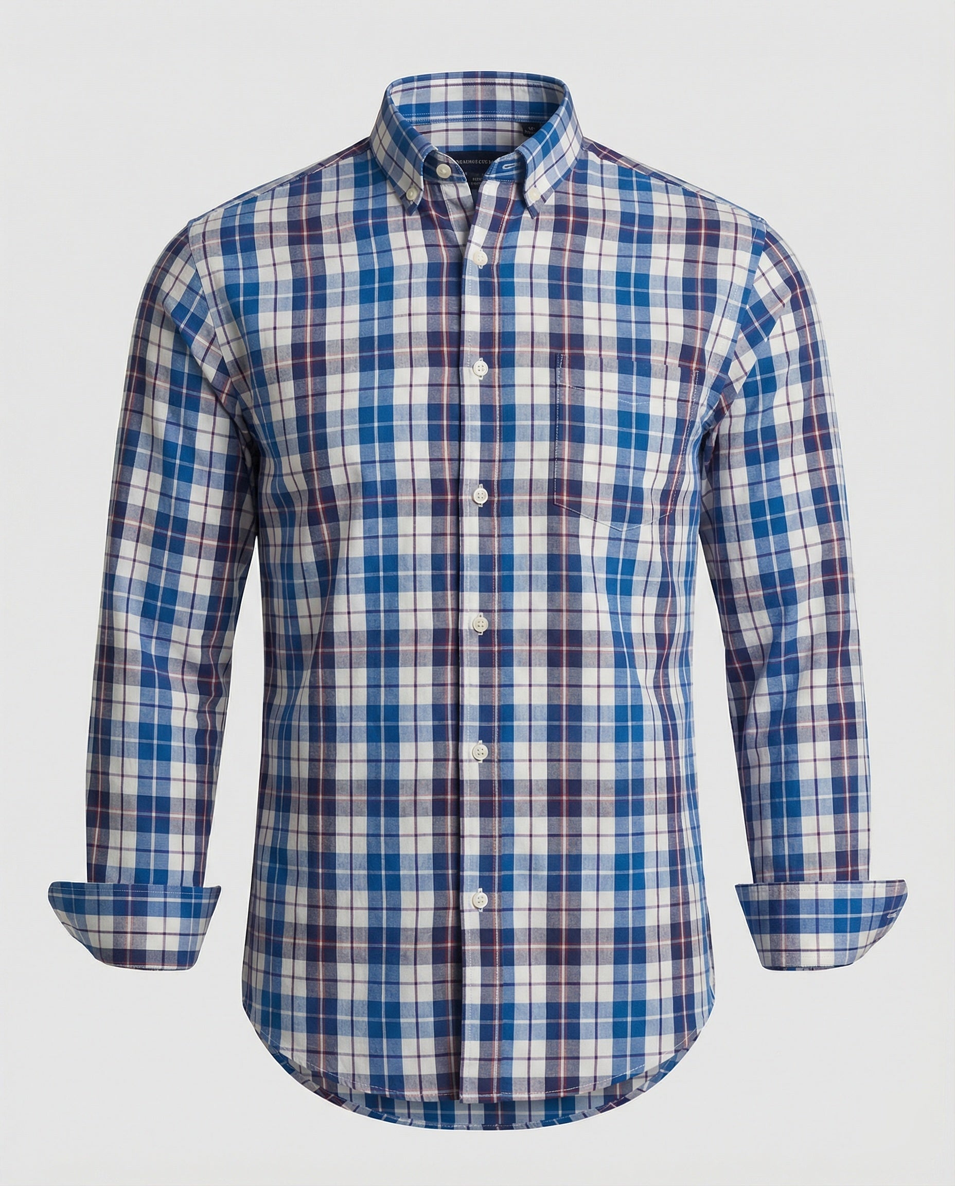 Men's Flannel Long Sleeve Shirt Checkered