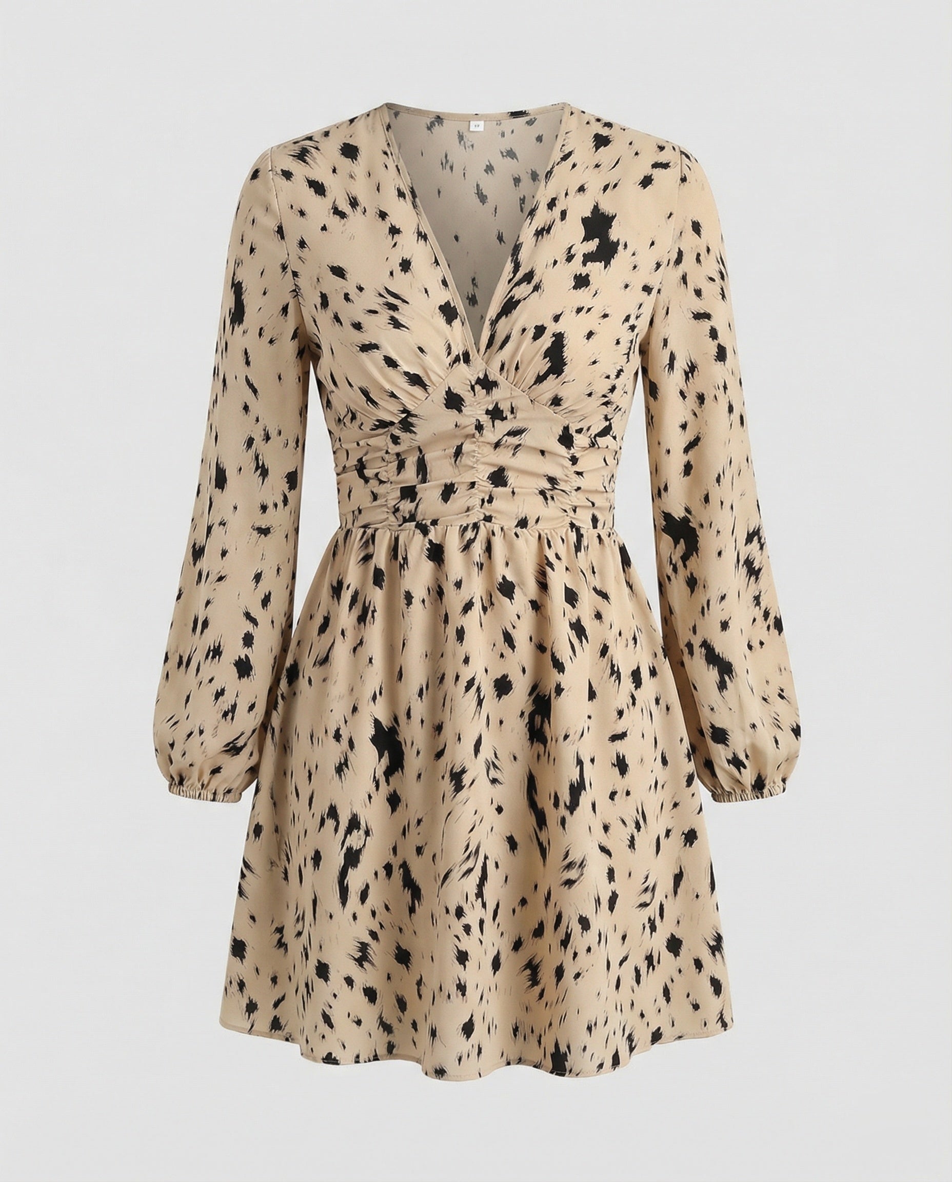 Women's Casual Mini Dress with V-Neck
