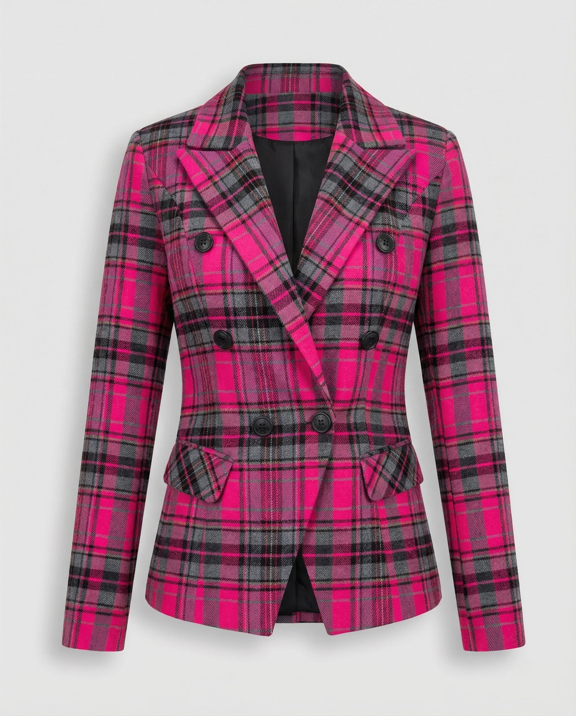 Women's Checked Blazer with Modern Cut