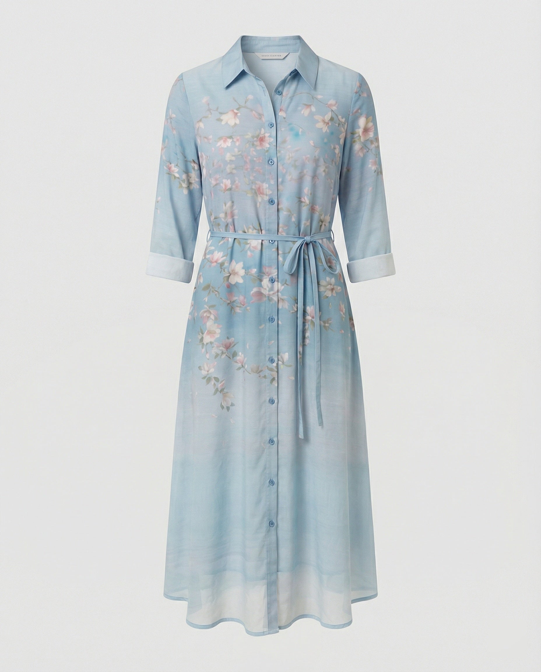 Maxi dress women floral linen blend
