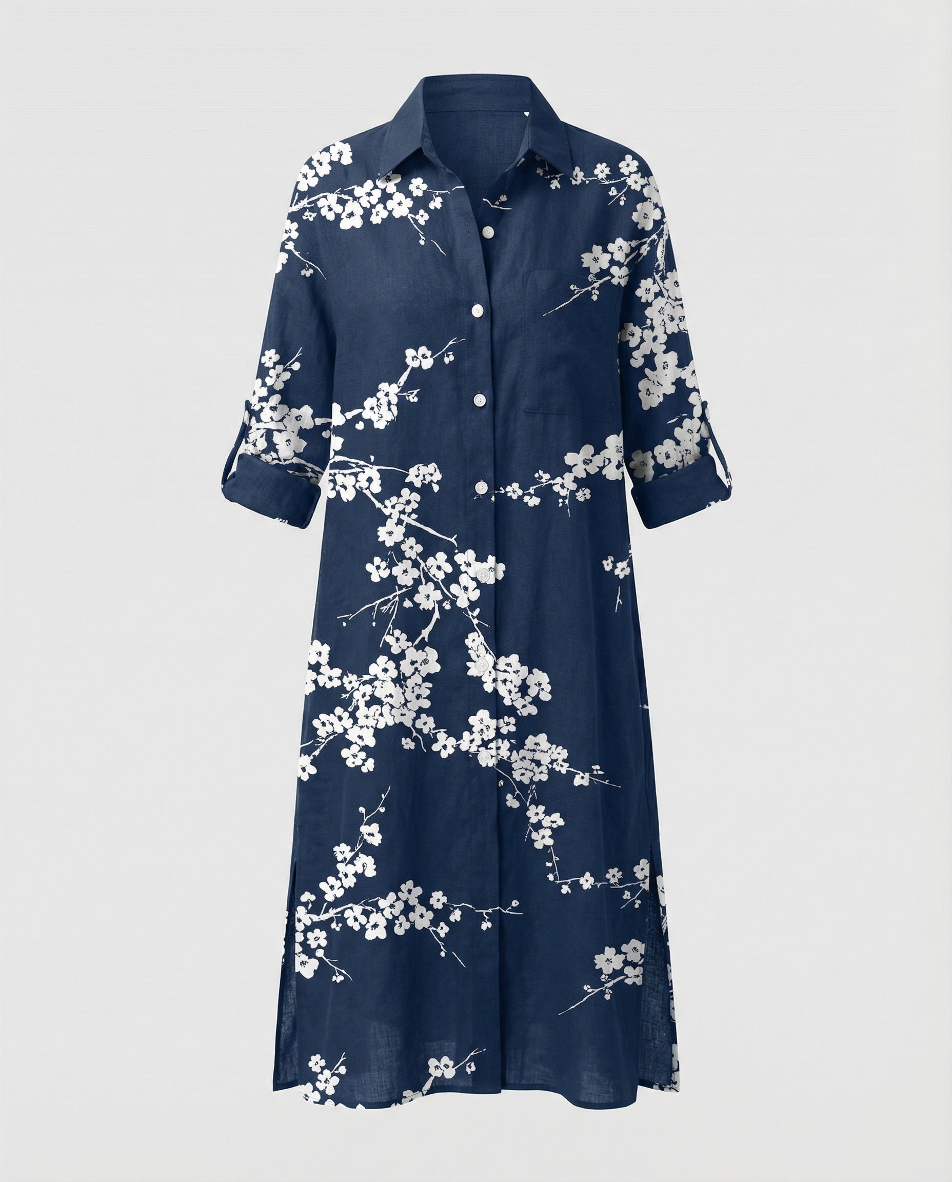 Women's Kaftan Dress Long Silk Look