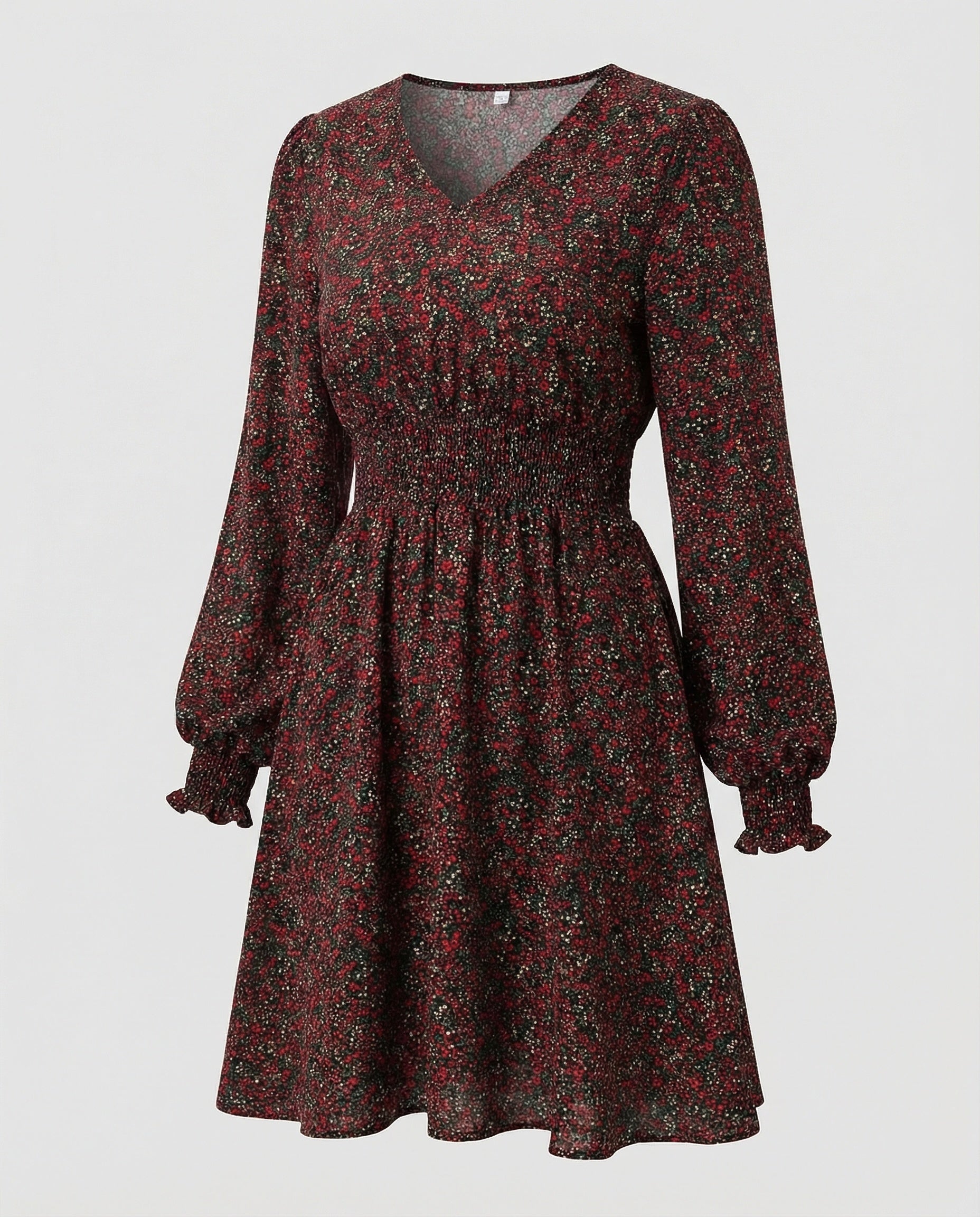 Women's A-Line Dress with Smocked Waistband