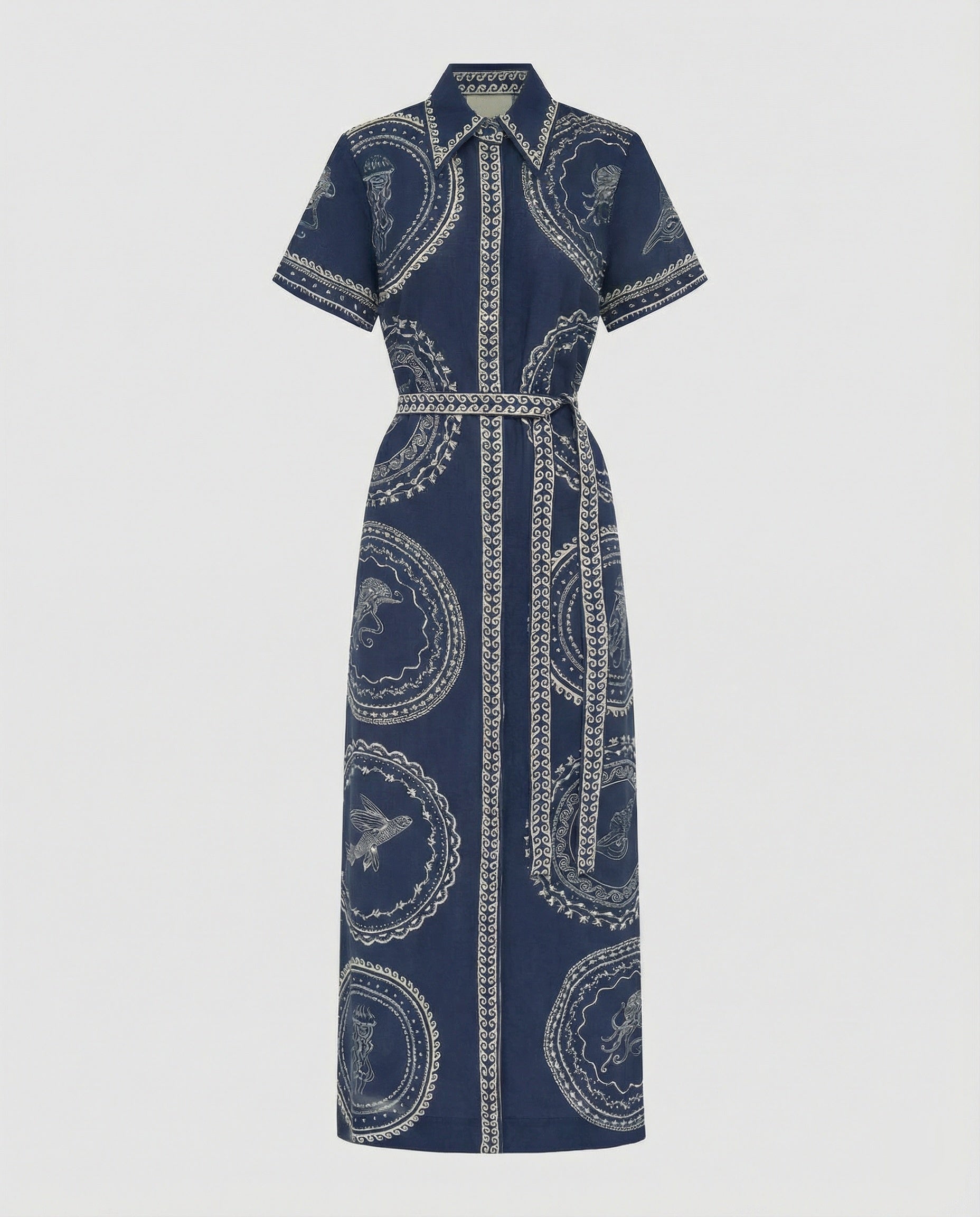 Maxi dress women shirt dress print
