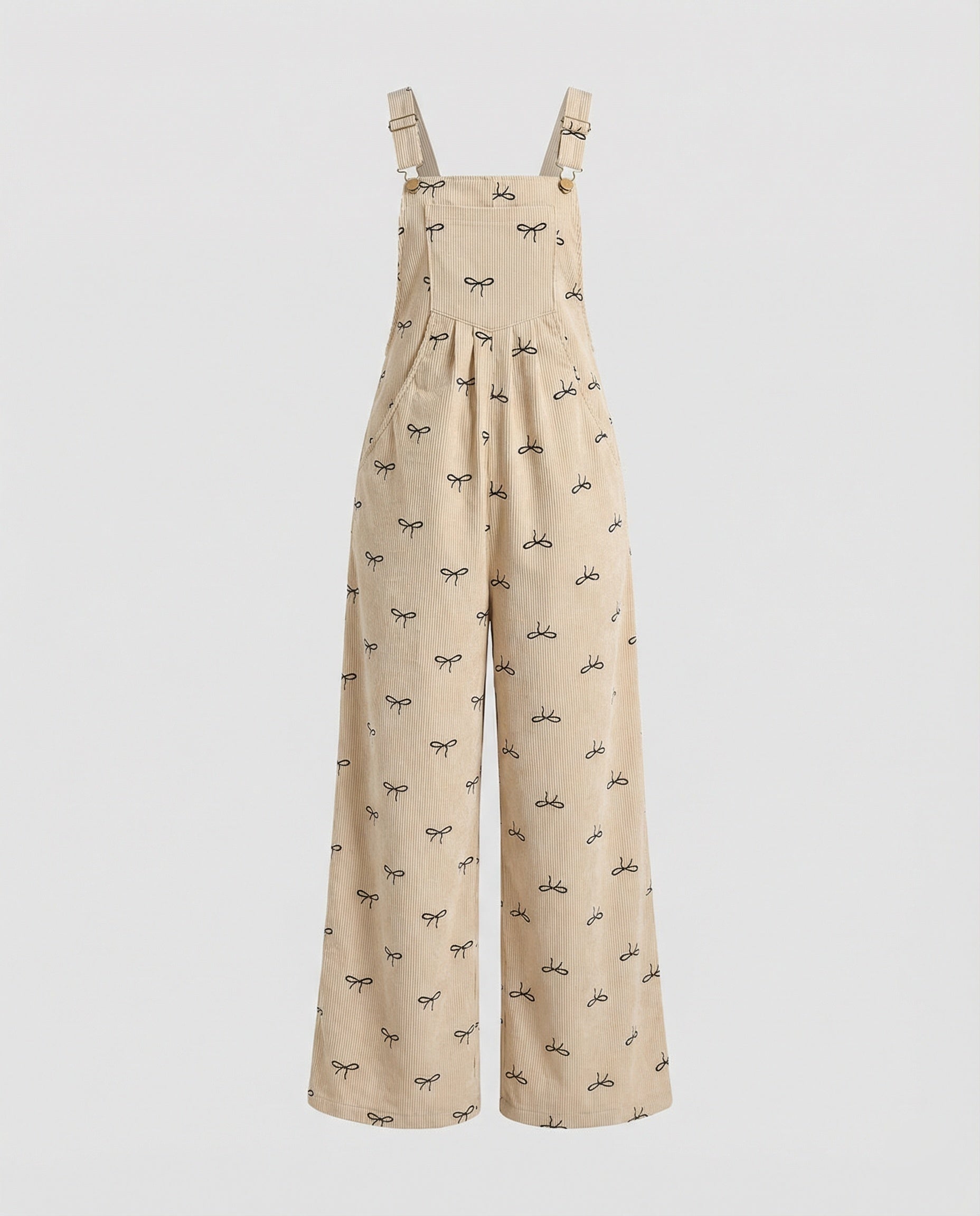 Women's Corduroy Overalls Print