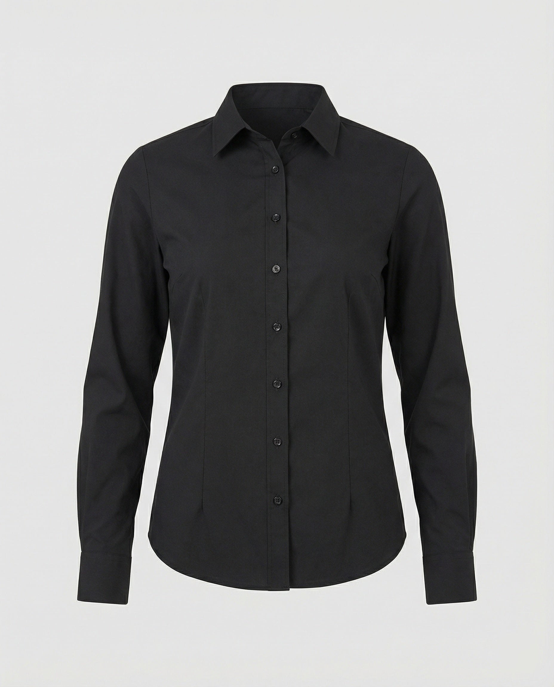 Tailored shirt blouse women with Kent collar