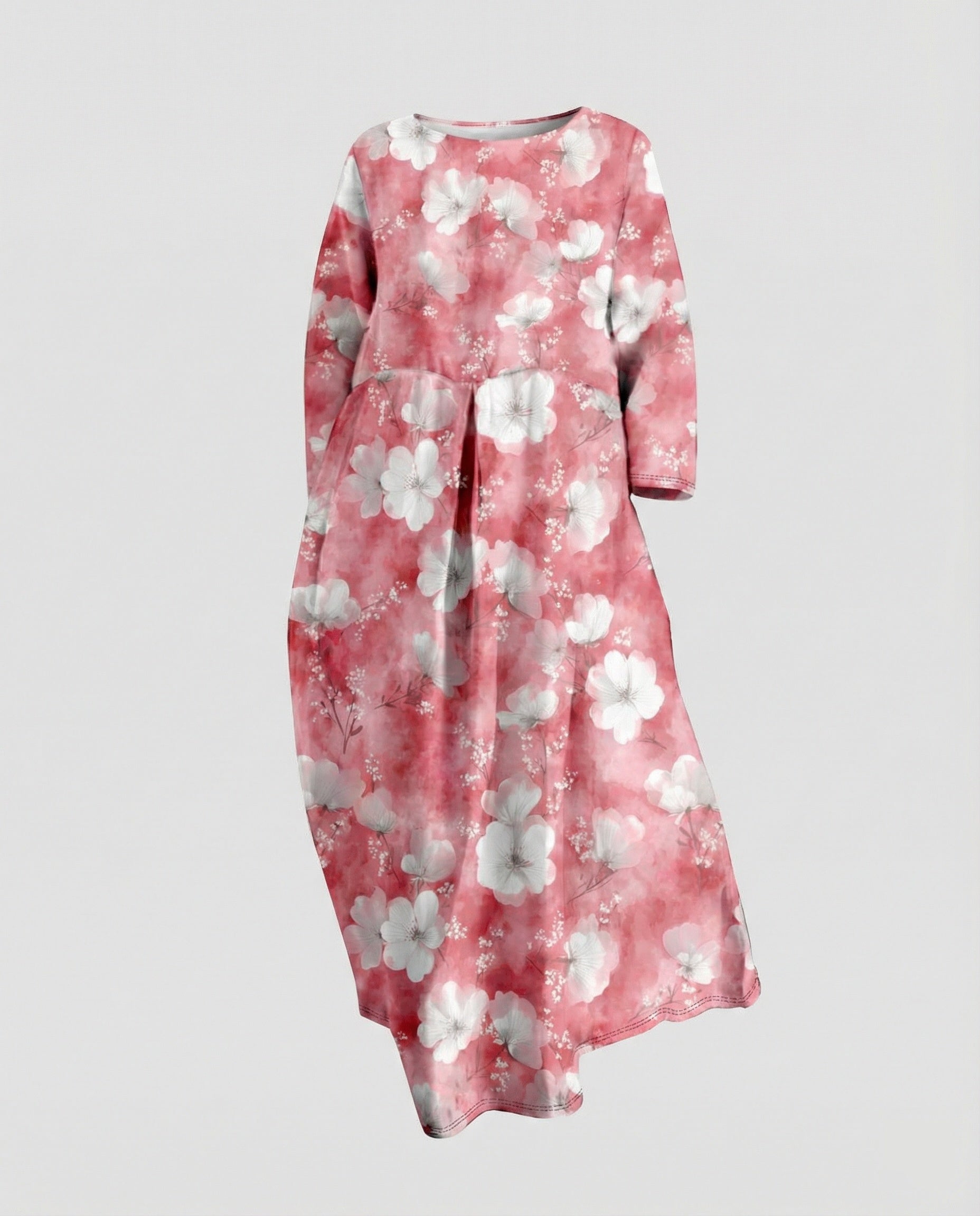 Ladies maxi dress floral with pockets